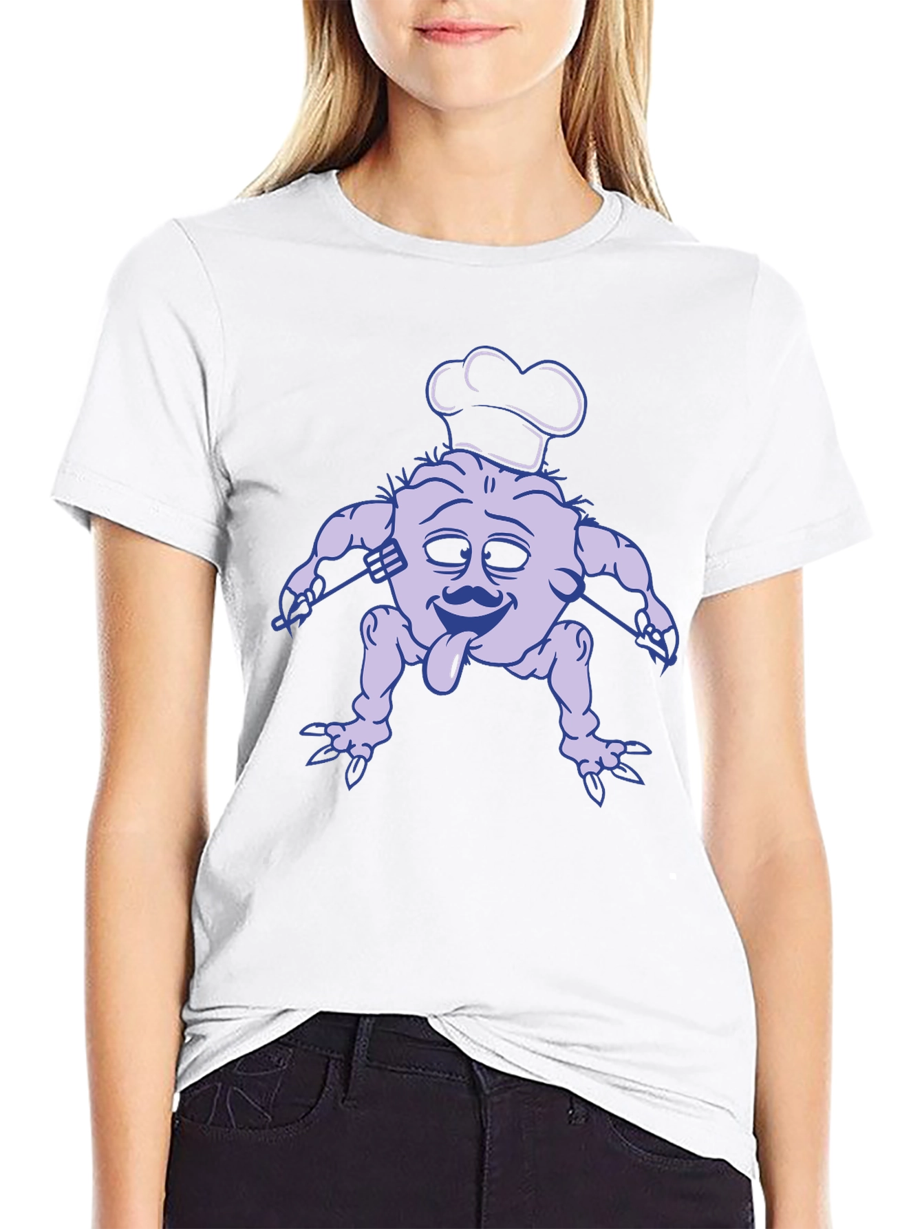 Chef Monster Graphic Tee - Black Cotton T-Shirt