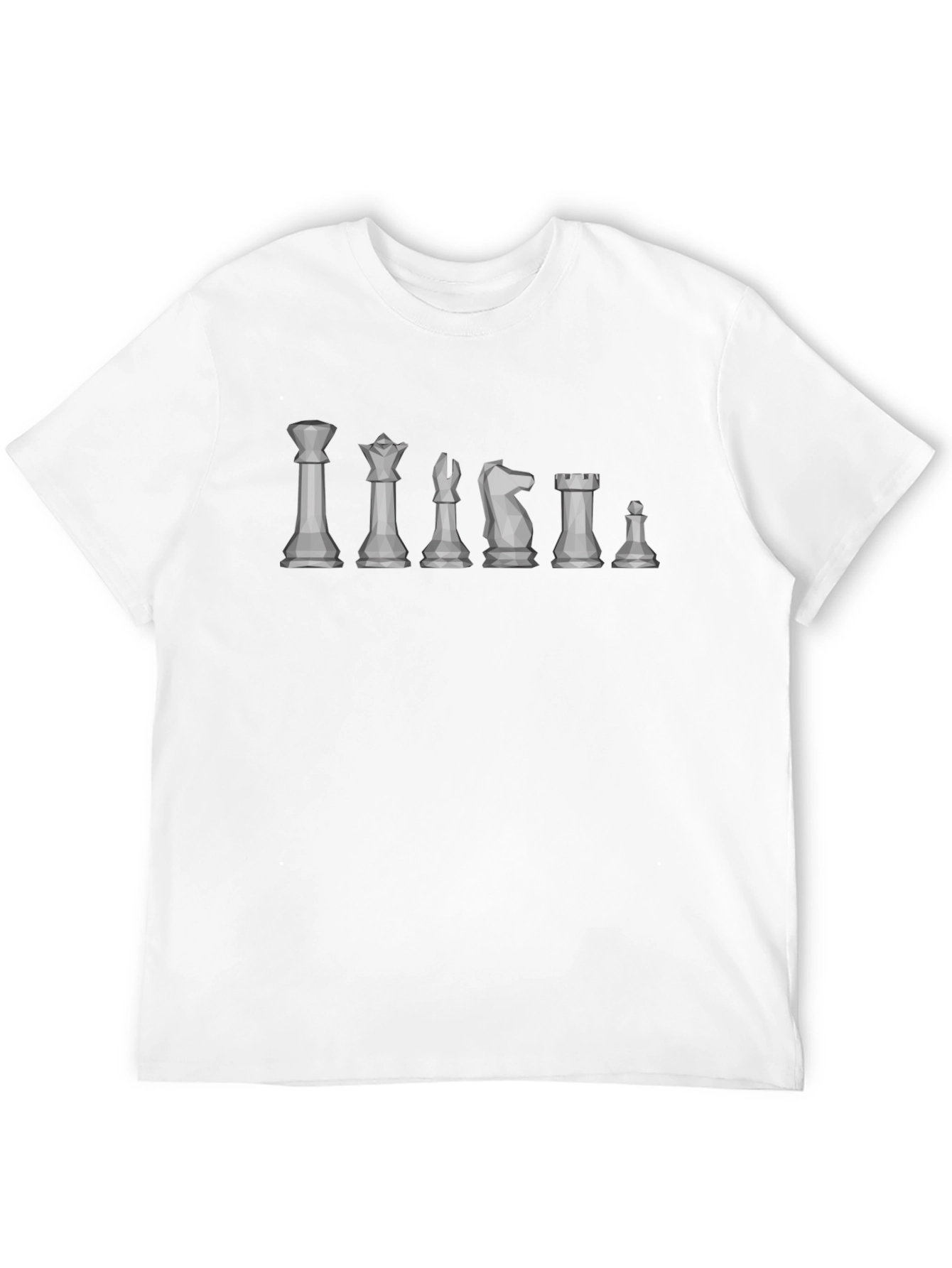 Chess Piece Lineup T-Shirt - Geometric Design