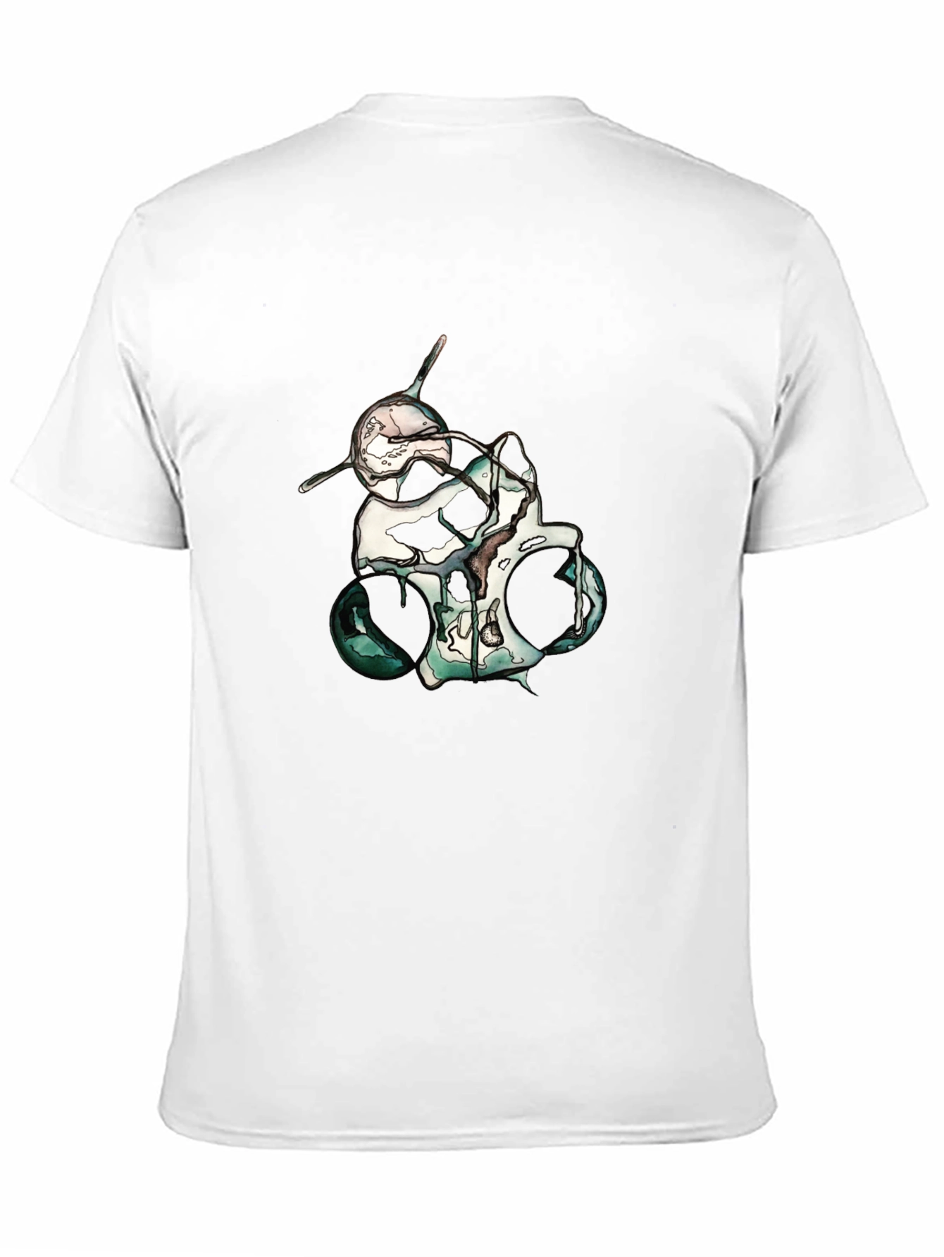 Abstract Skull Graphic Print Black T-Shirt