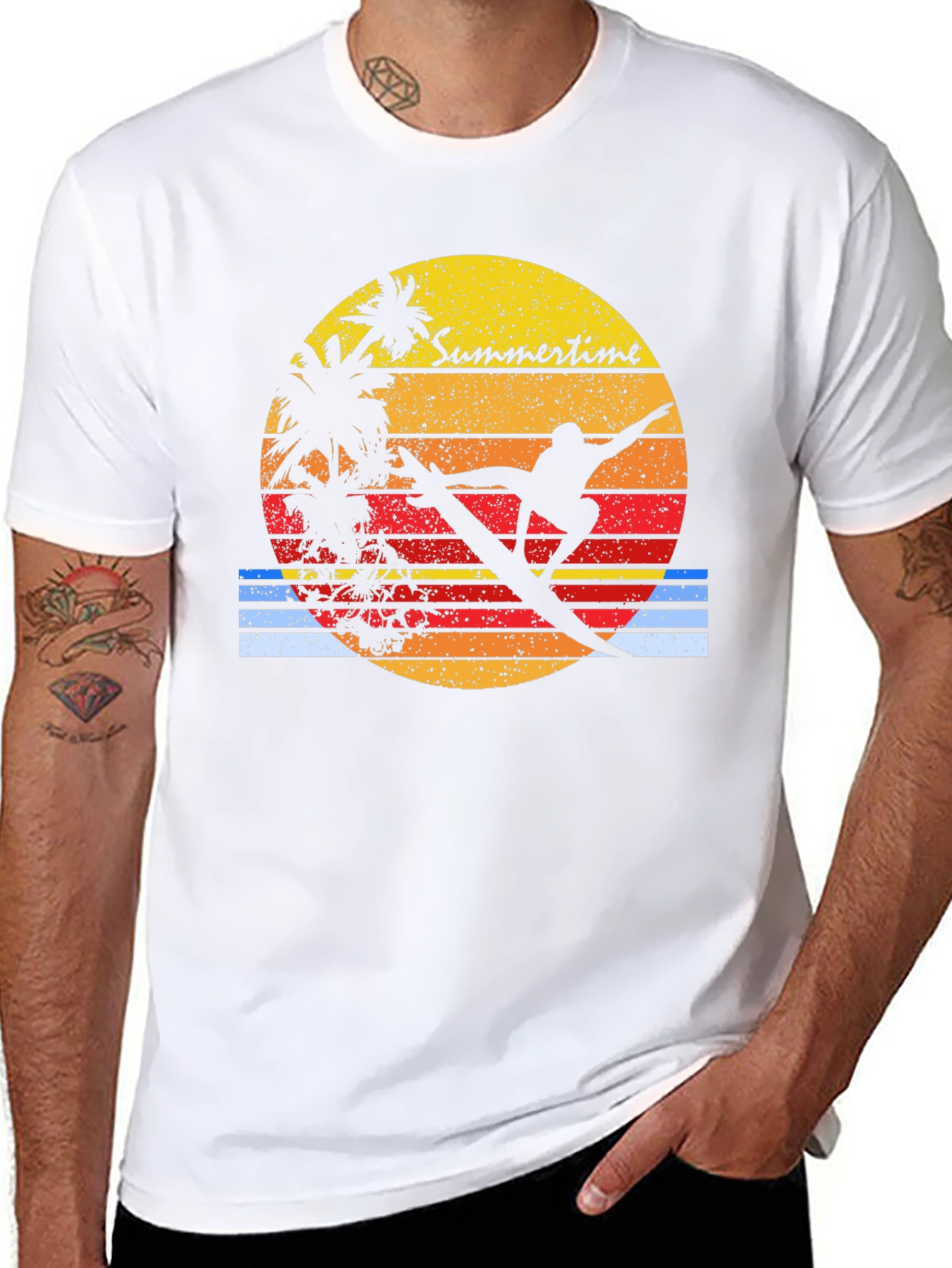 Retro Surfer Tee - Summertime Vibes