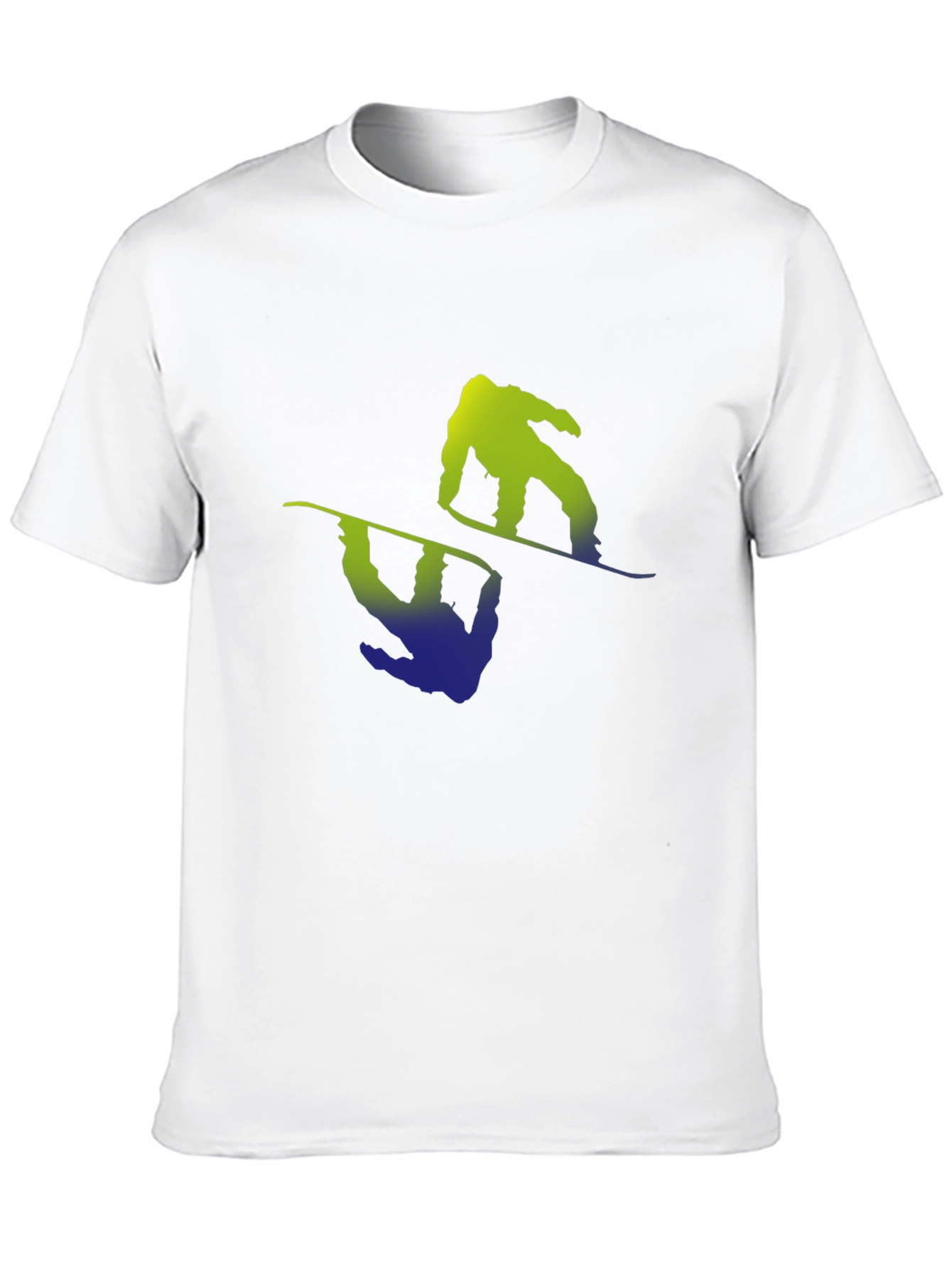 Snowboarder Graphic Tee - Black Cotton Blend Shirt
