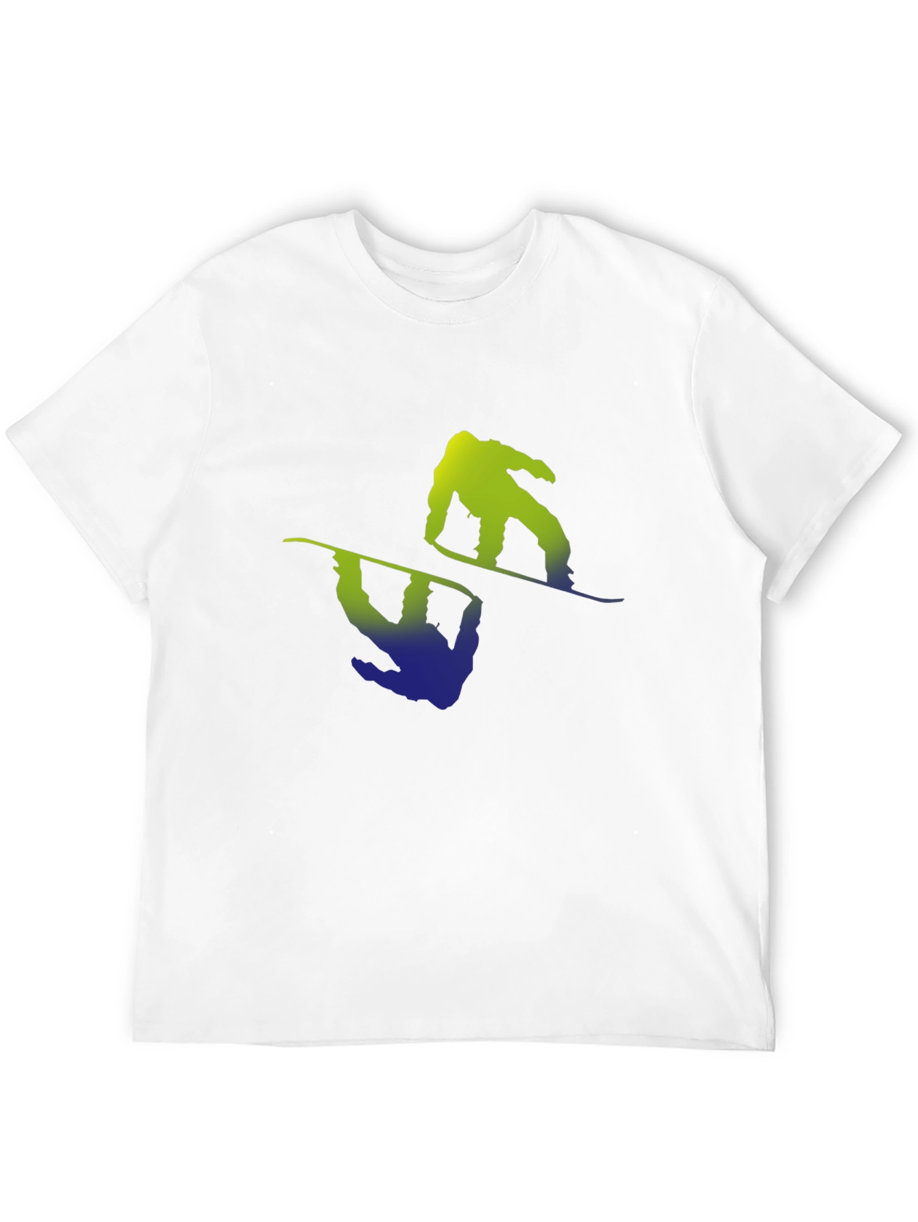 Snowboarder Graphic Tee - Black Cotton Blend Shirt