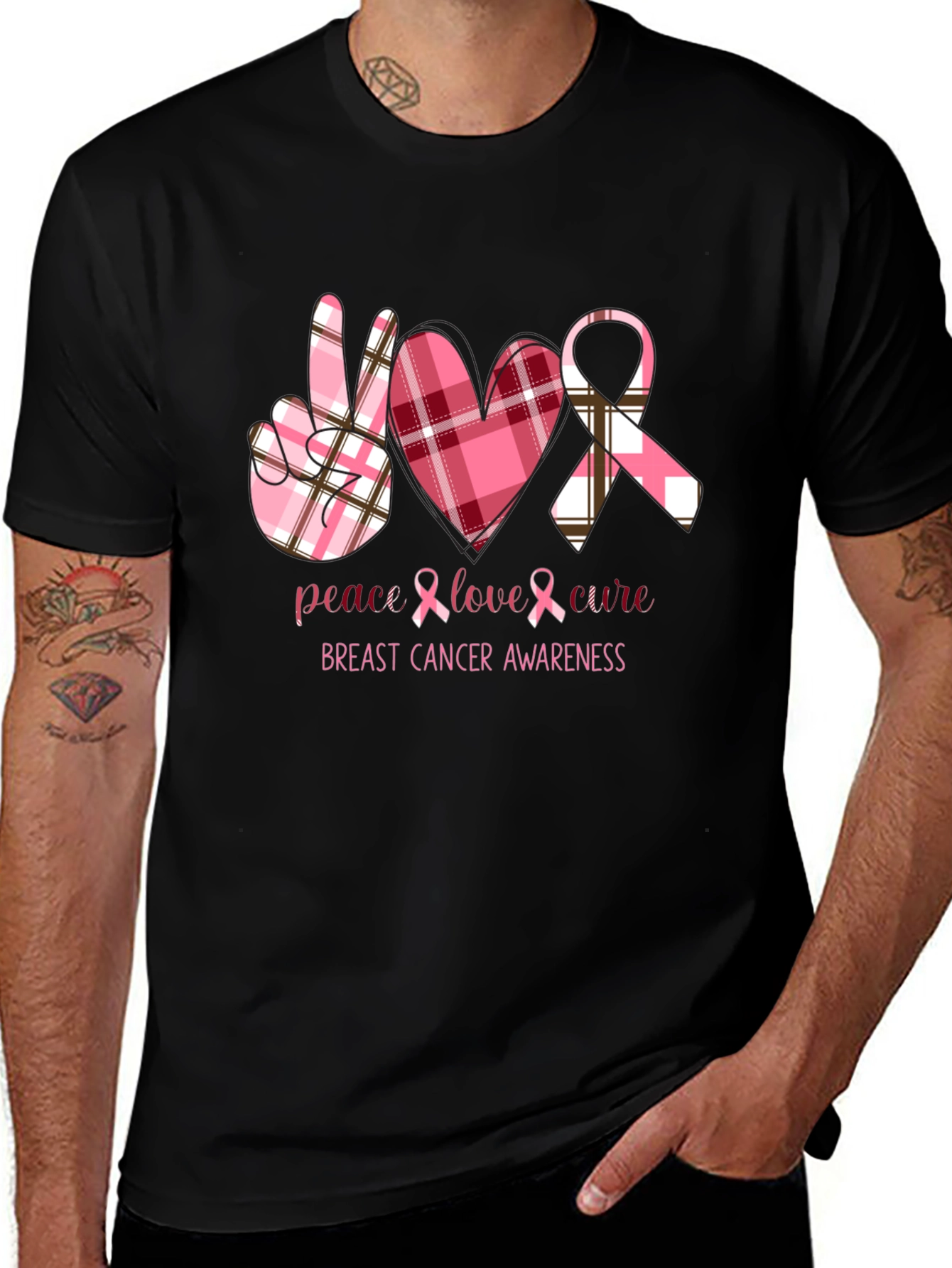 Breast Cancer Awareness Tee - Peace Love Cure