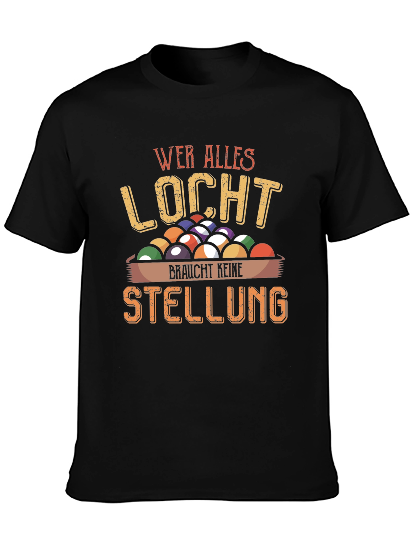 Wer Alles Locht Billiard Graphic T-Shirt