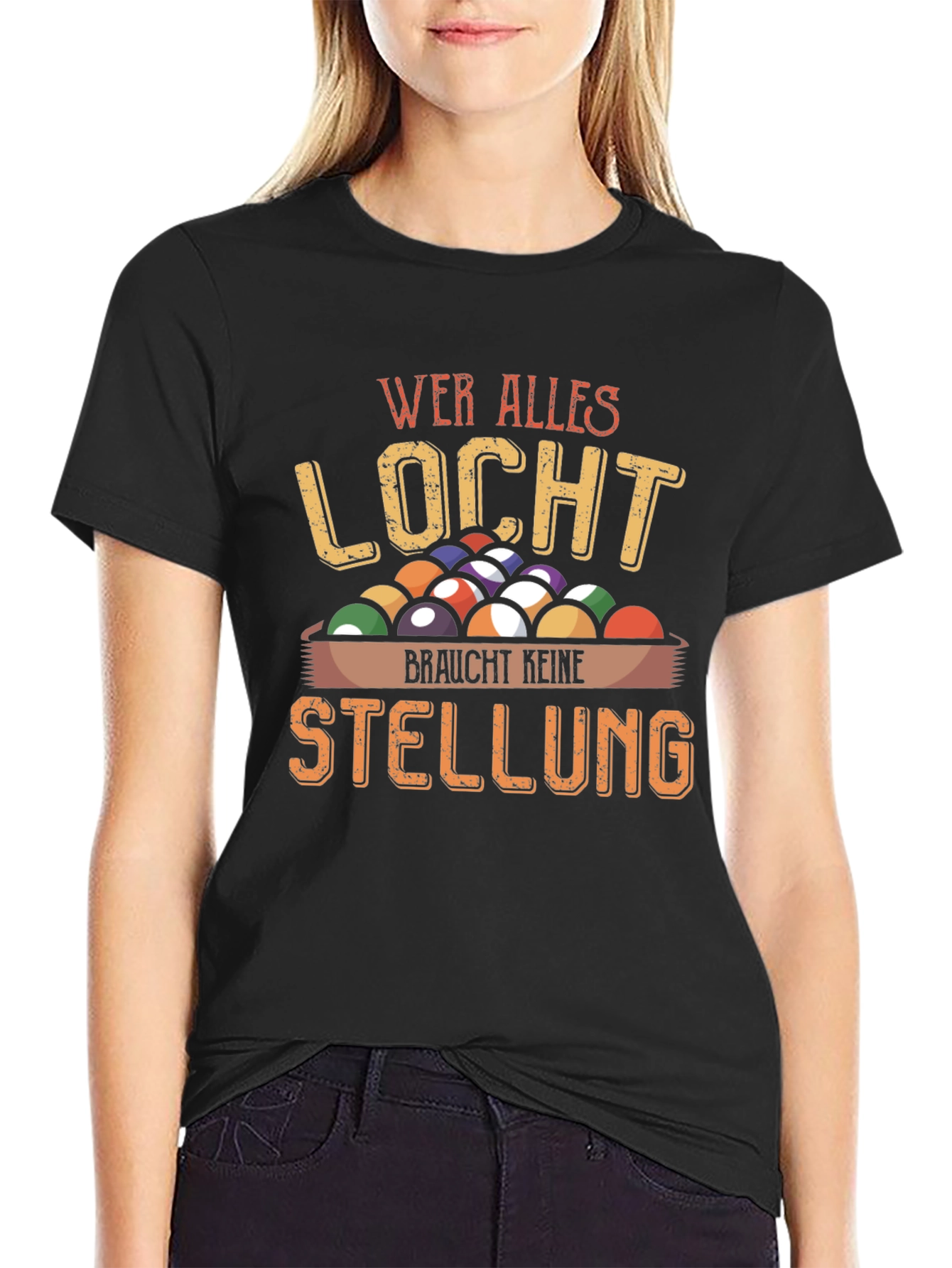 Wer Alles Locht Billiard Graphic T-Shirt