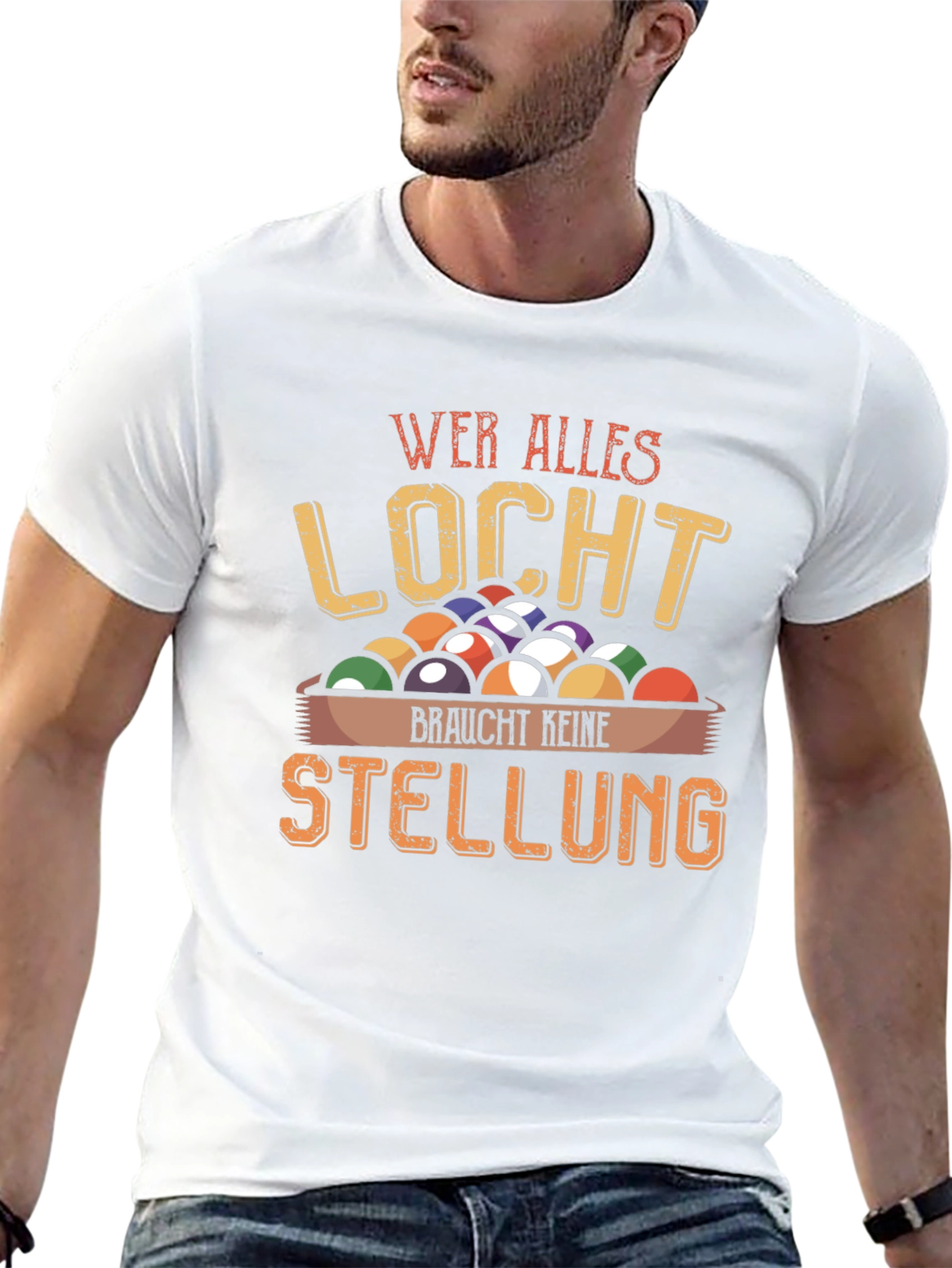 Wer Alles Locht Billiard Graphic T-Shirt