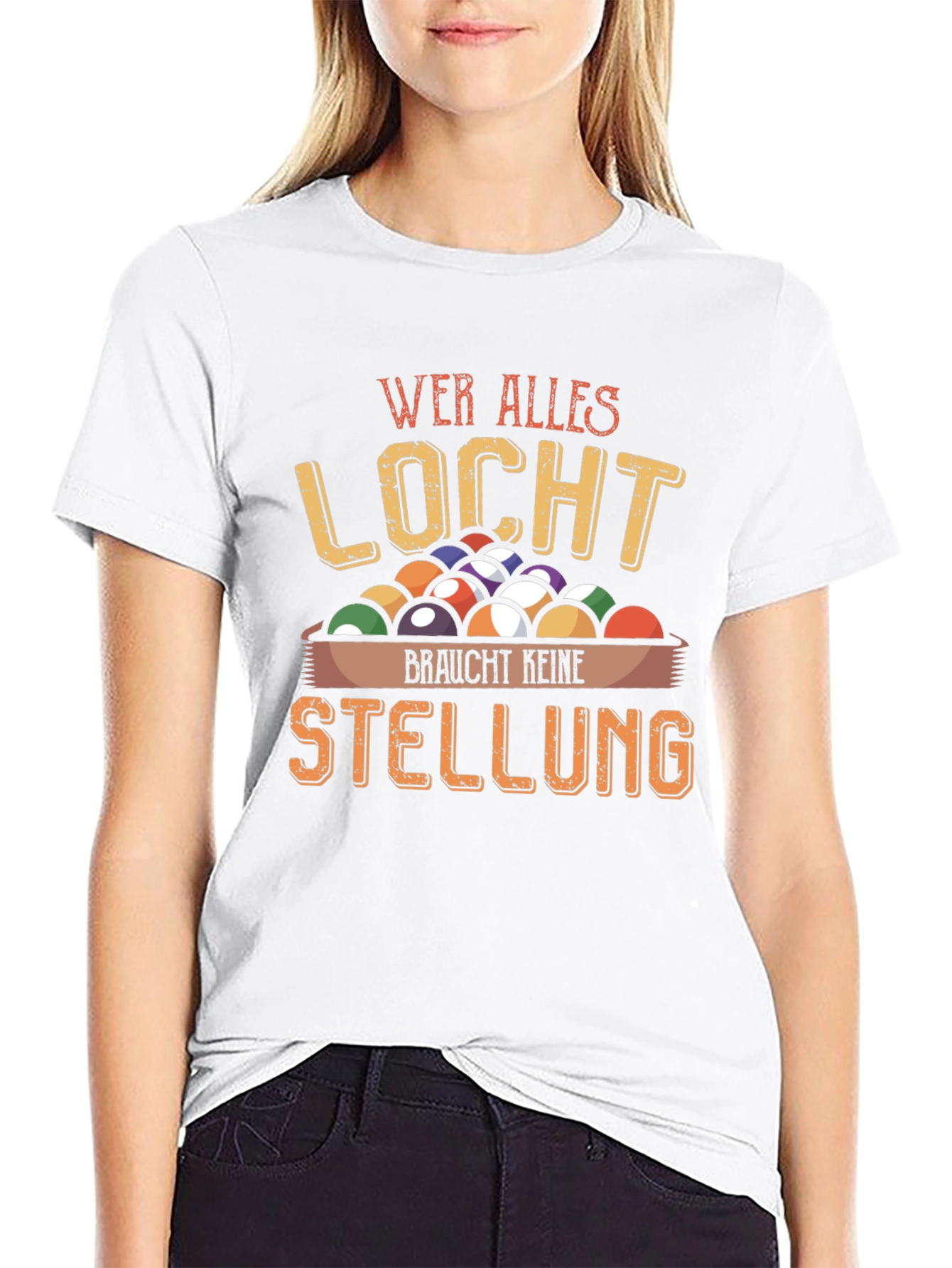 Wer Alles Locht Billiard Graphic T-Shirt
