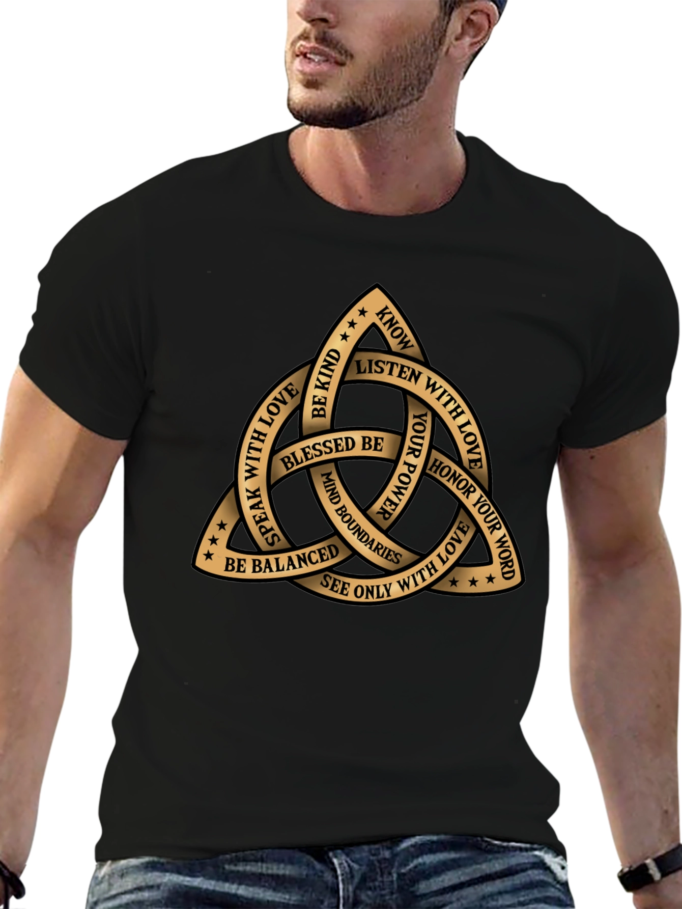 Celtic Knot T-Shirt - Love Power and Kindness