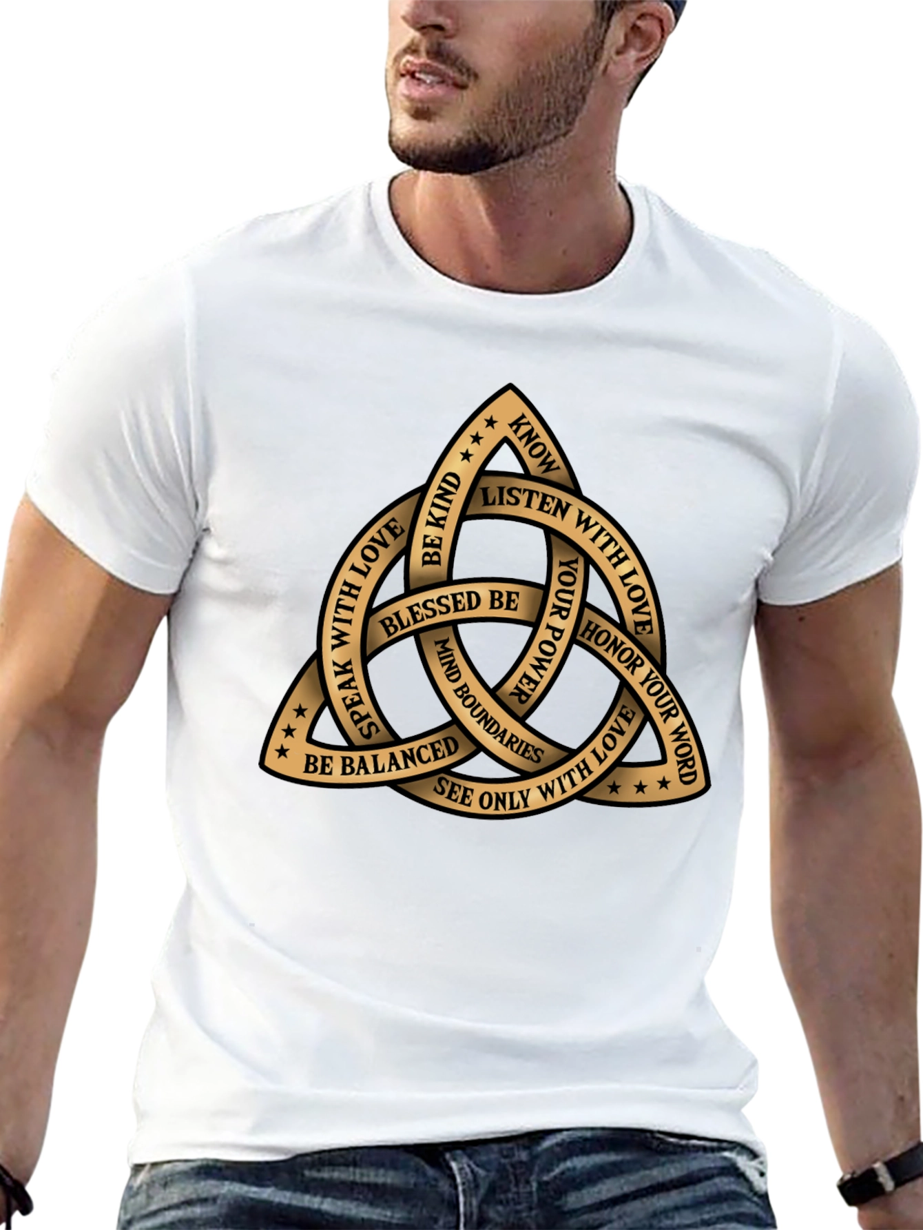 Celtic Knot T-Shirt - Love Power and Kindness
