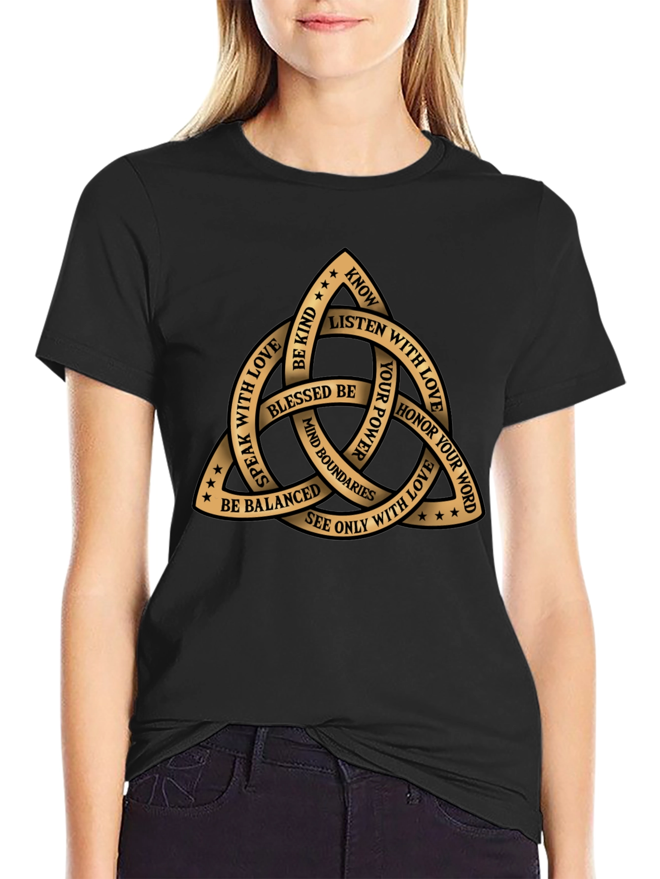 Celtic Knot T-Shirt - Love Power and Kindness