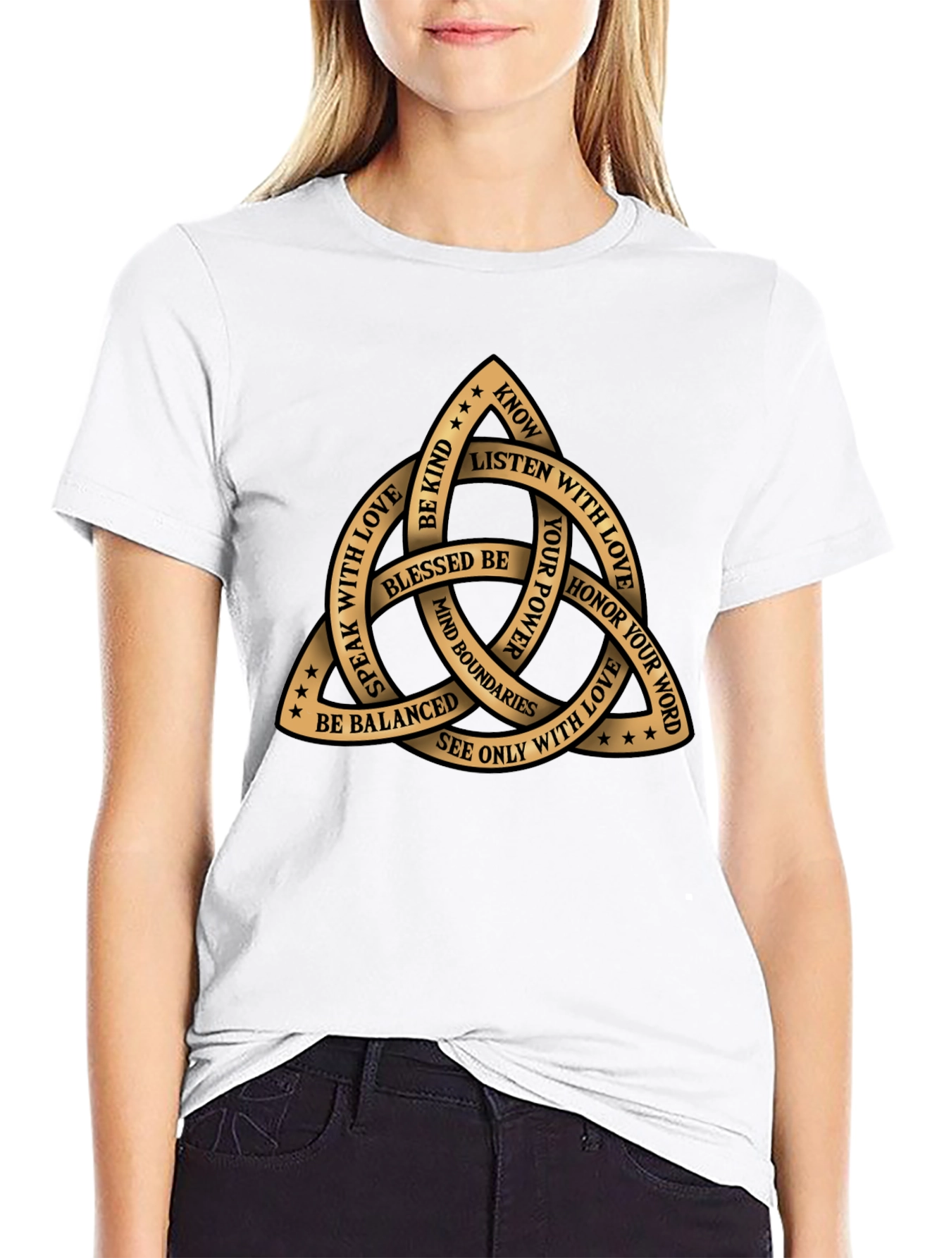 Celtic Knot T-Shirt - Love Power and Kindness