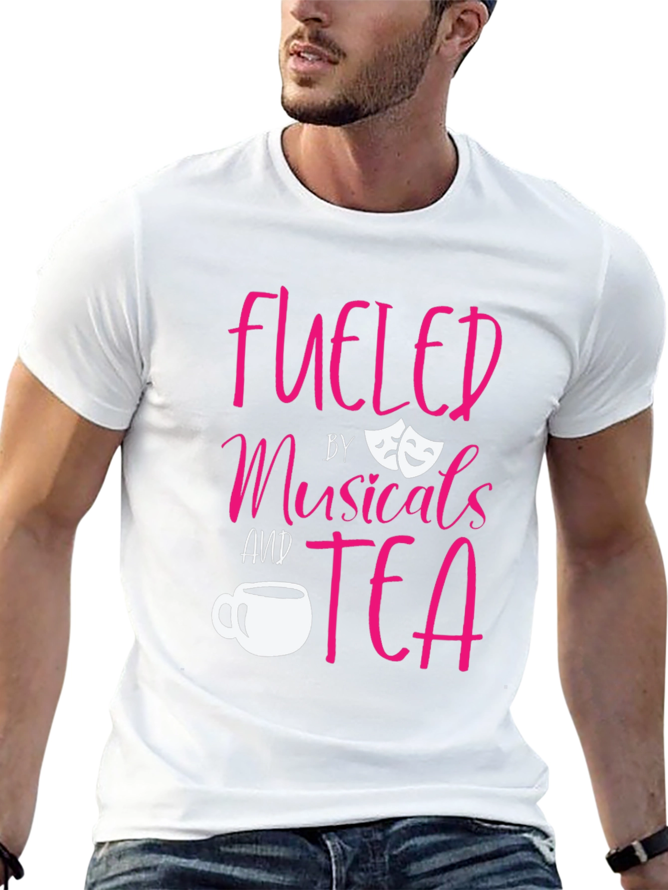 Fueled by Musicals and Tea Black T-Shirt