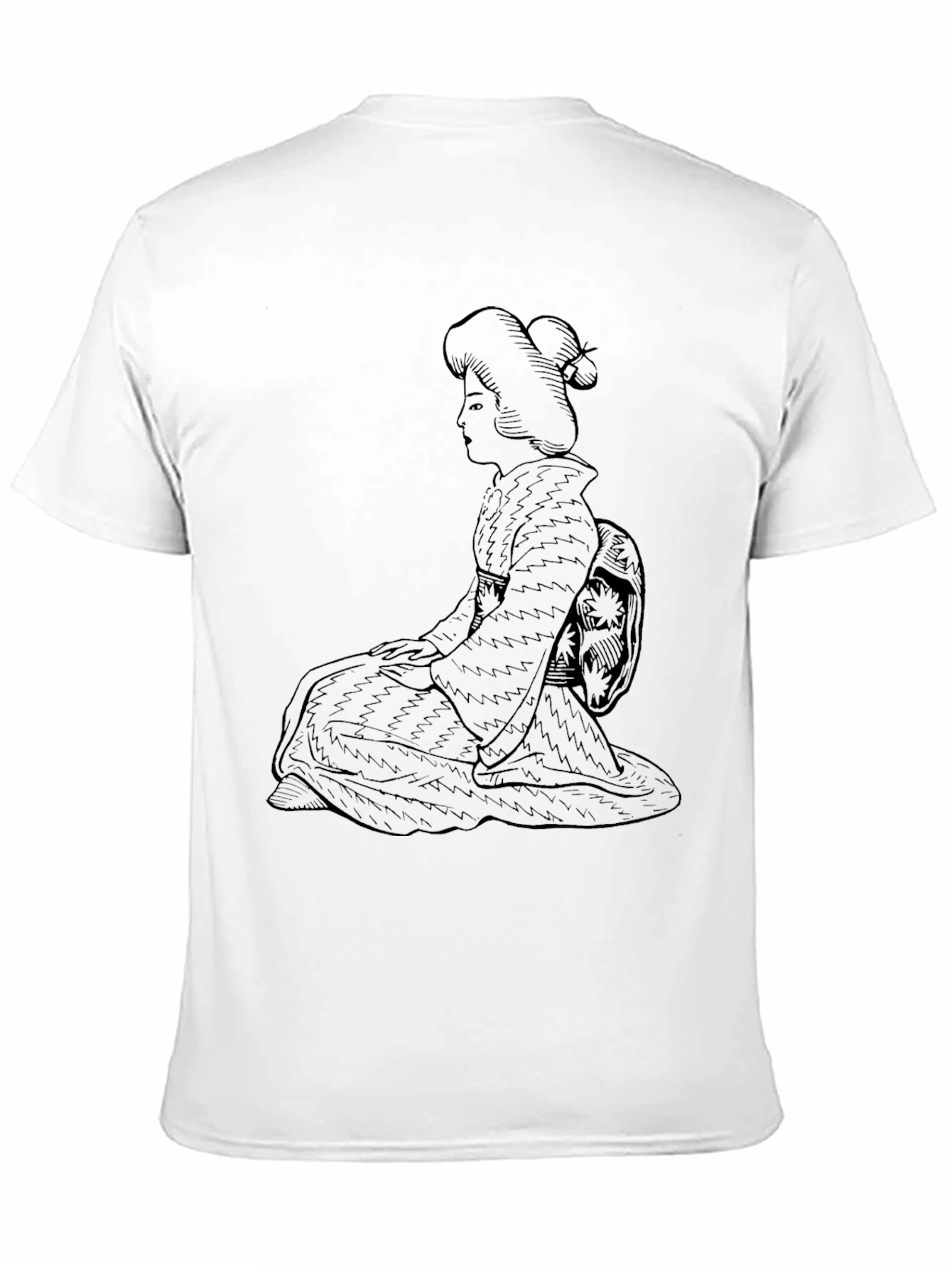 Black Geisha Graphic Tee - Unique Japanese Style