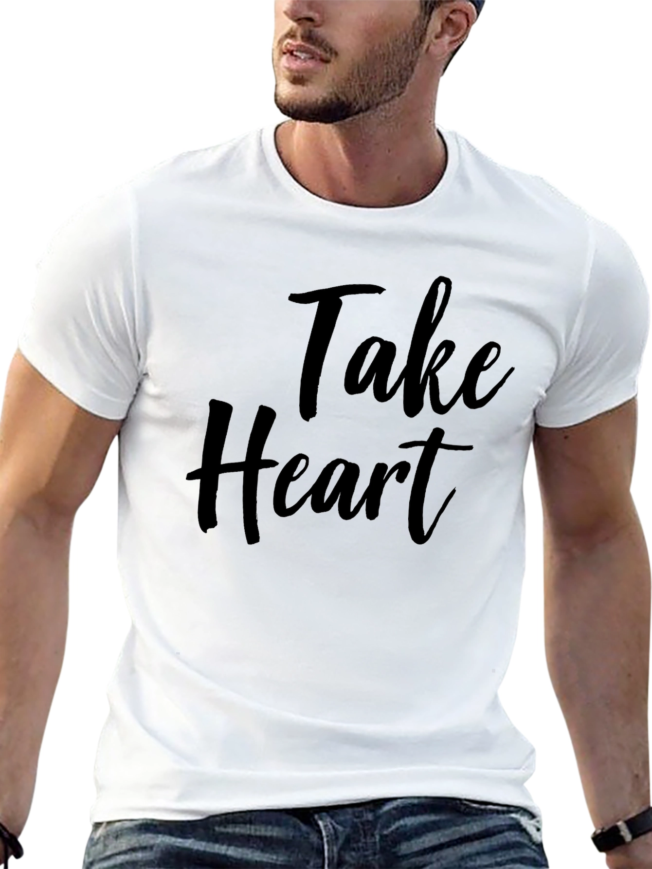 Take Heart Black Graphic Tee - Stylish Comfort