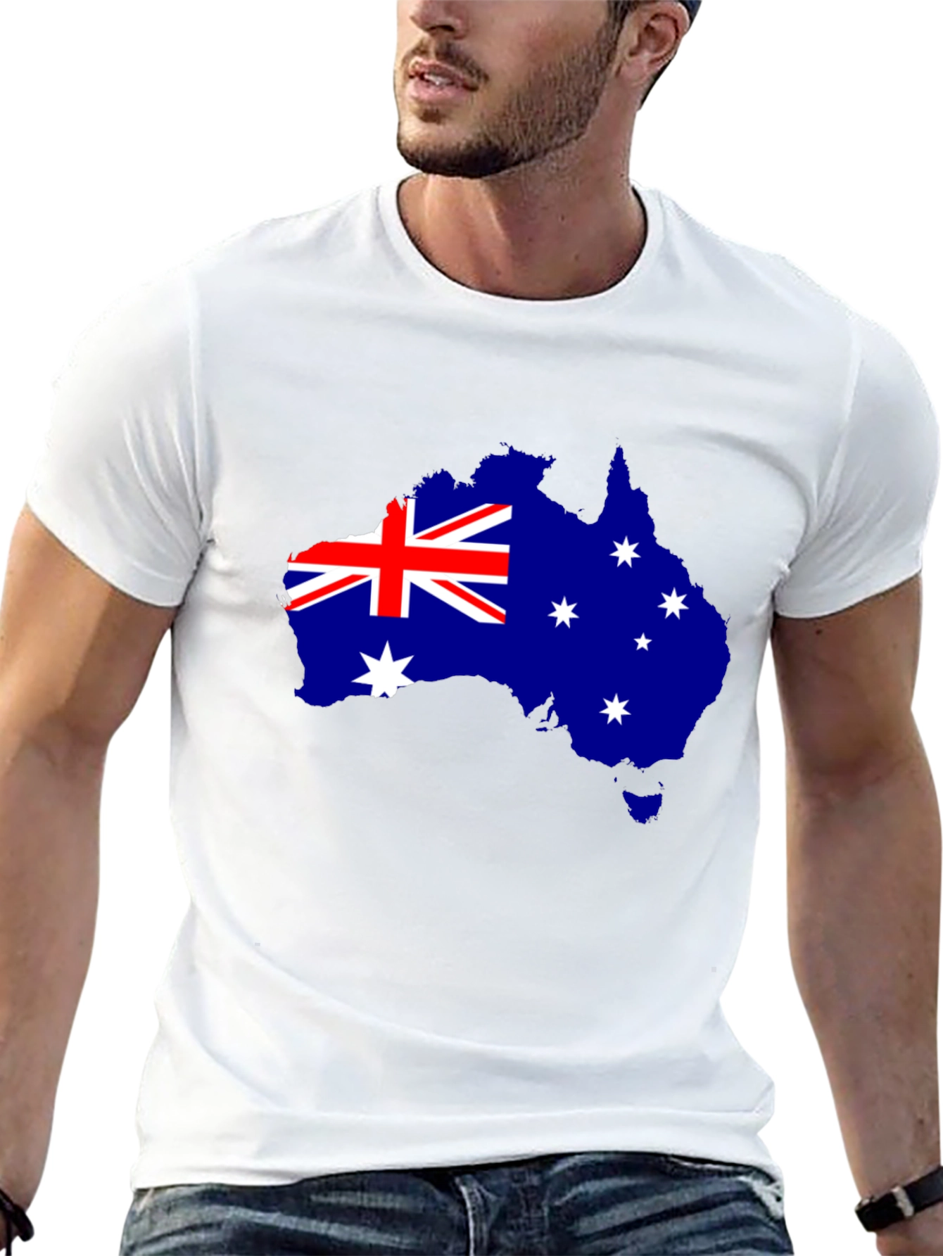 Australia Map Flag Graphic T-Shirt