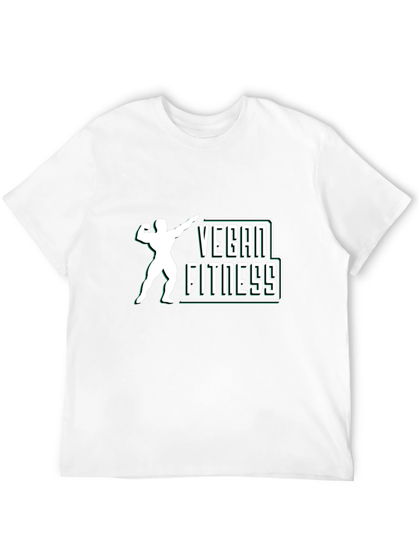 Vegan Fitness Graphic T-Shirt - Black
