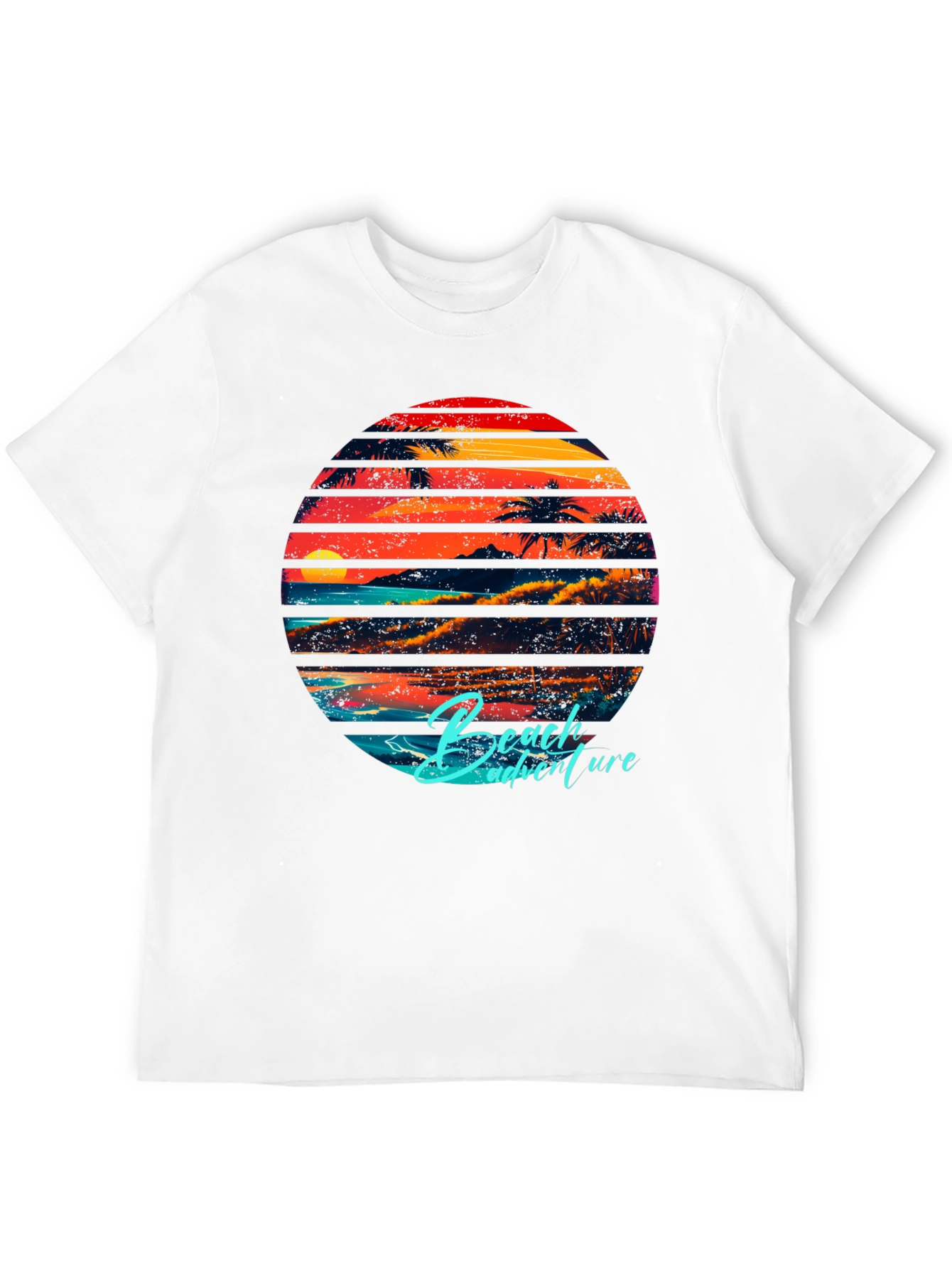 Retro Beach Adventure Graphic T-Shirt