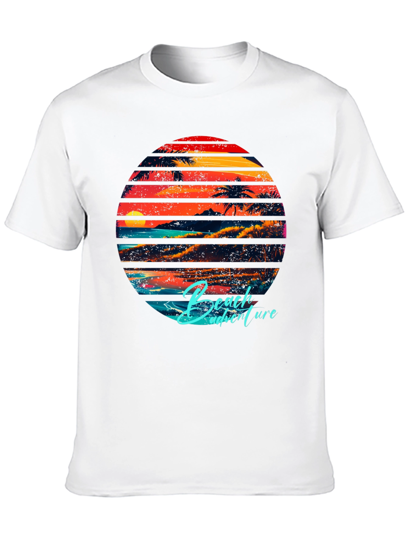 Retro Beach Adventure Graphic T-Shirt