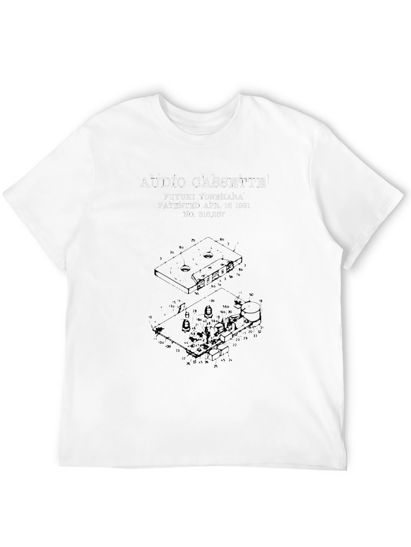 Audio Cassette Patent T-Shirt