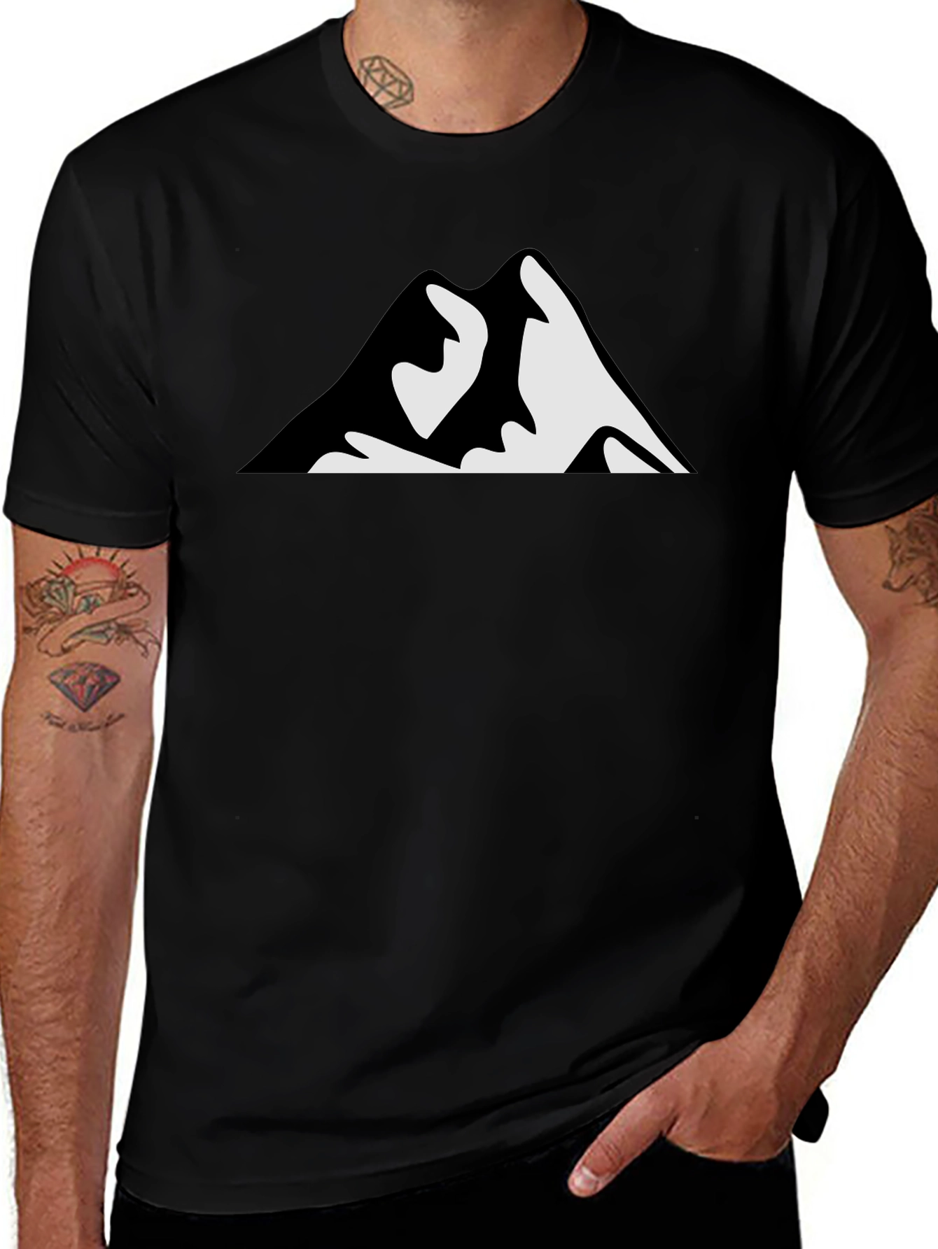 Black Mountain Graphic Tee - Adventure Awaits!