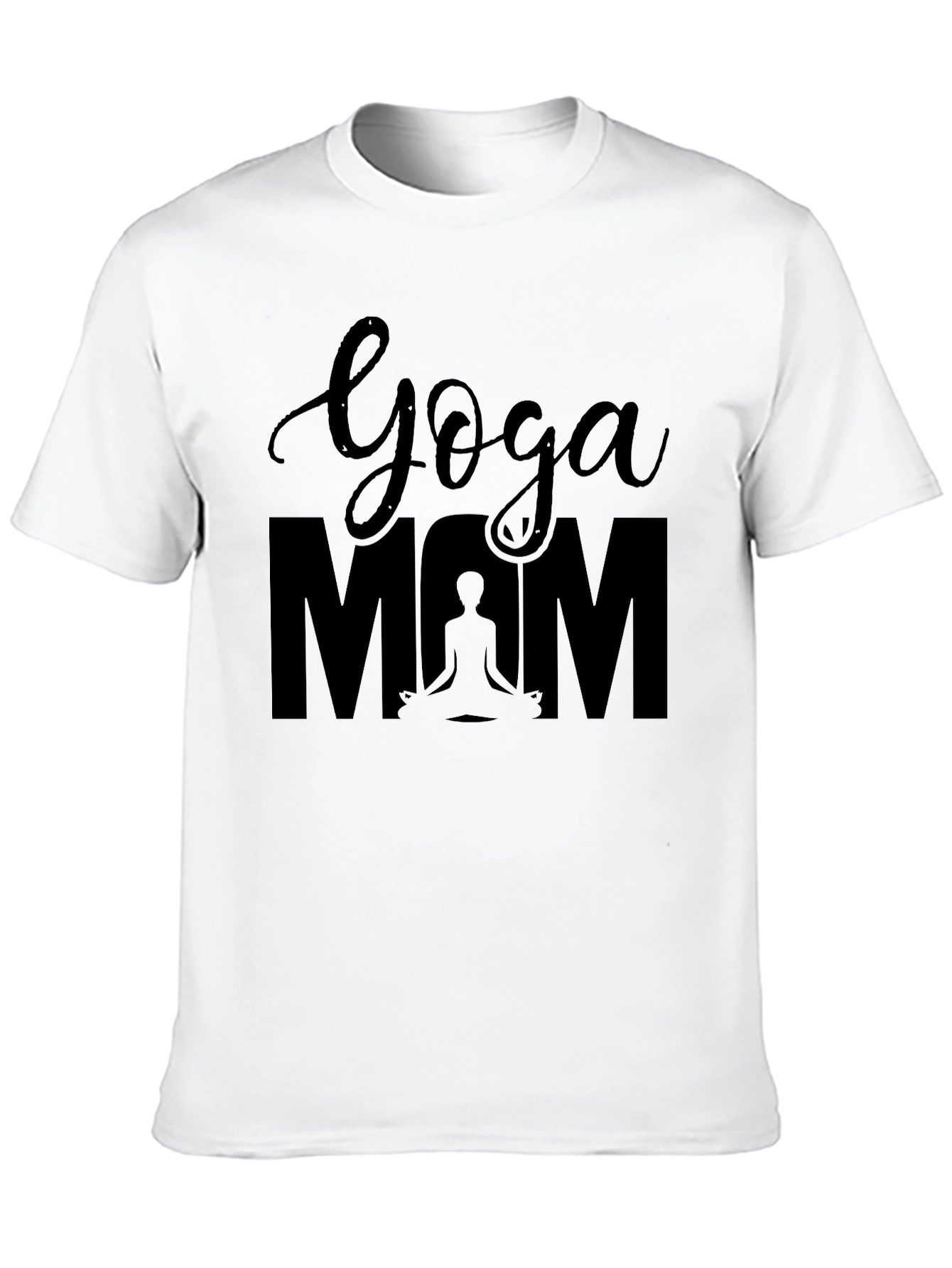 Yoga Mom Black T-Shirt - Meditation Lover Tee