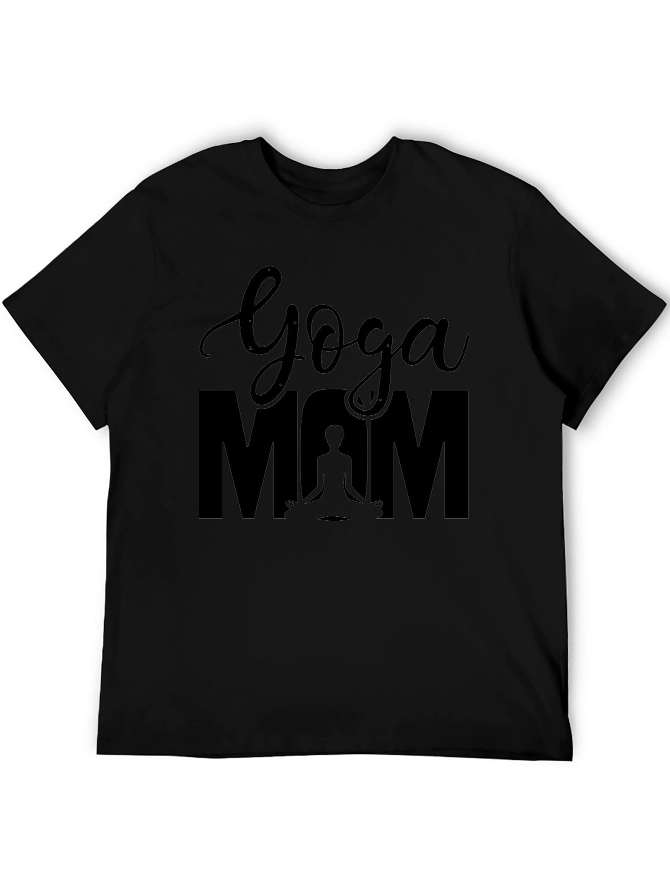 Yoga Mom Black T-Shirt - Meditation Lover Tee