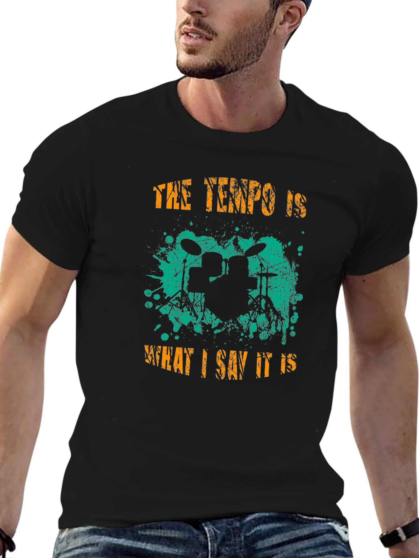 Tempo Drummer T-Shirt - Music Lover Tee
