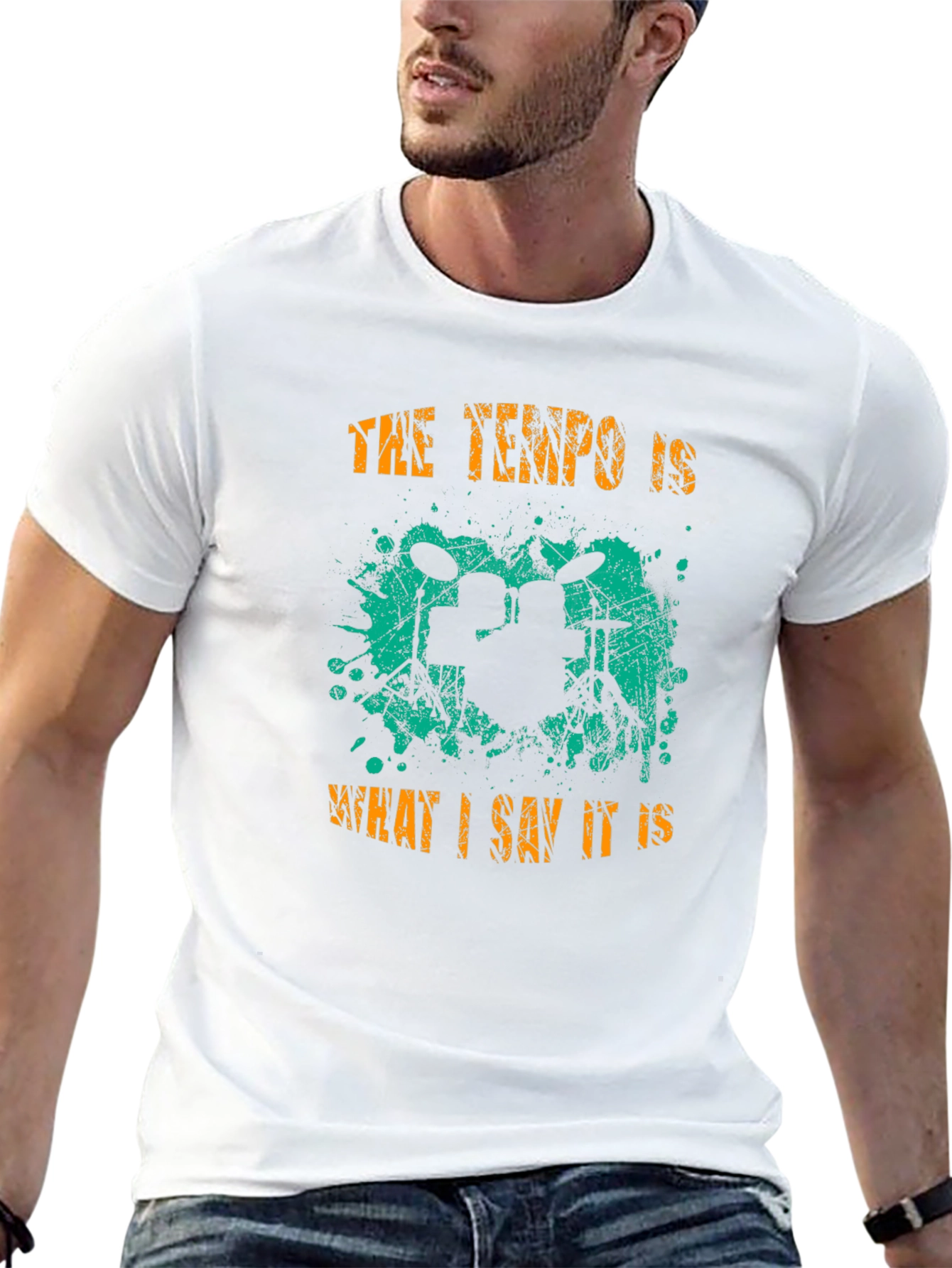 Tempo Drummer T-Shirt - Music Lover Tee