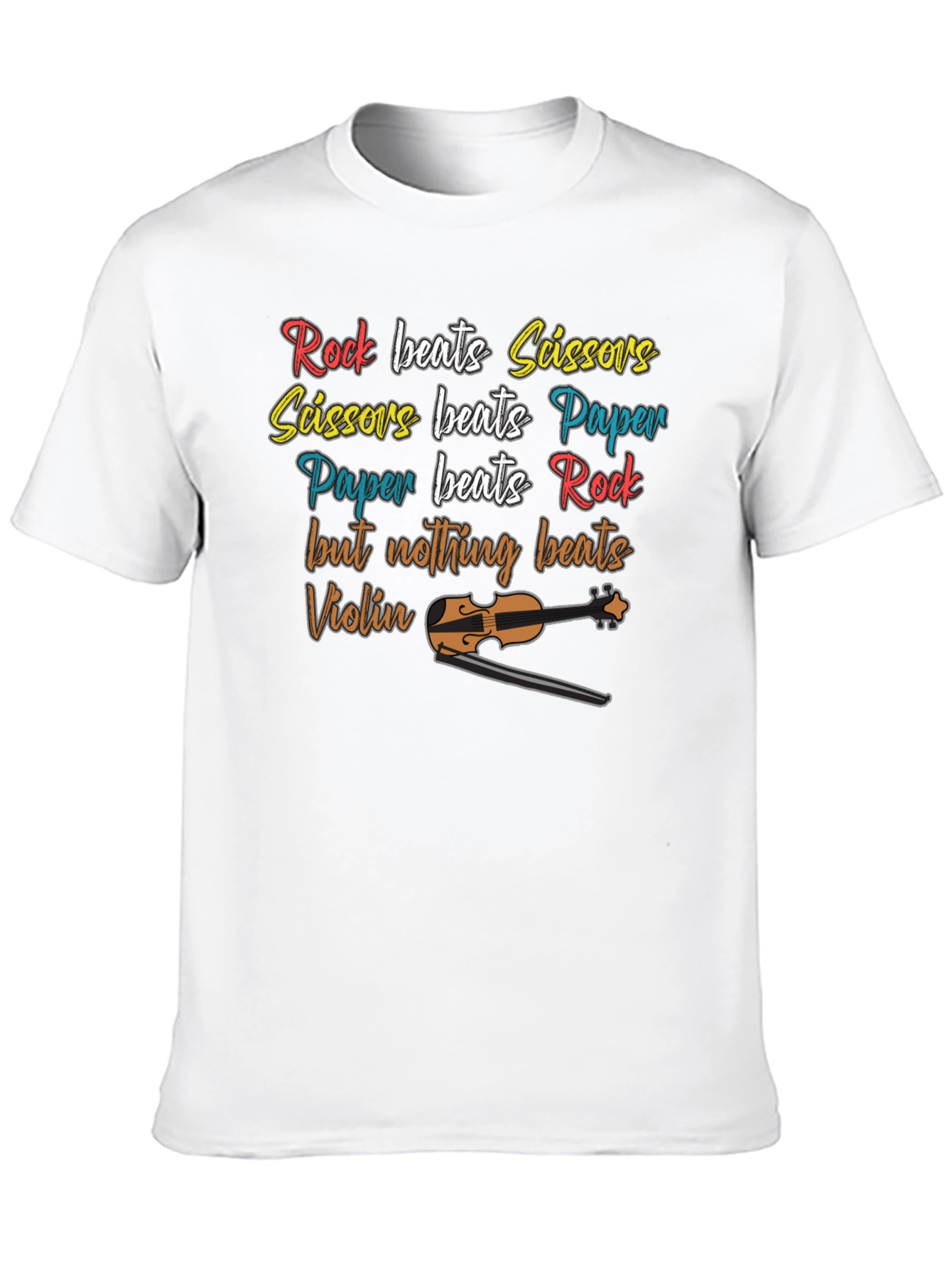 Rock Paper Scissors Violin Graphic T-Shirt
