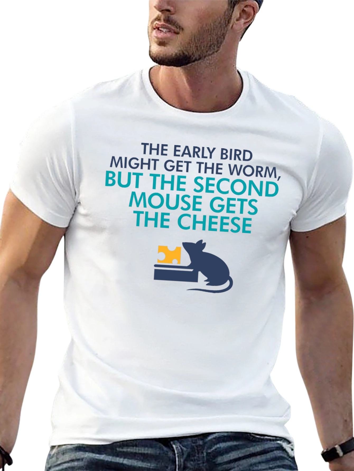 Funny Second Mouse Gets the Cheese Graphic Tee