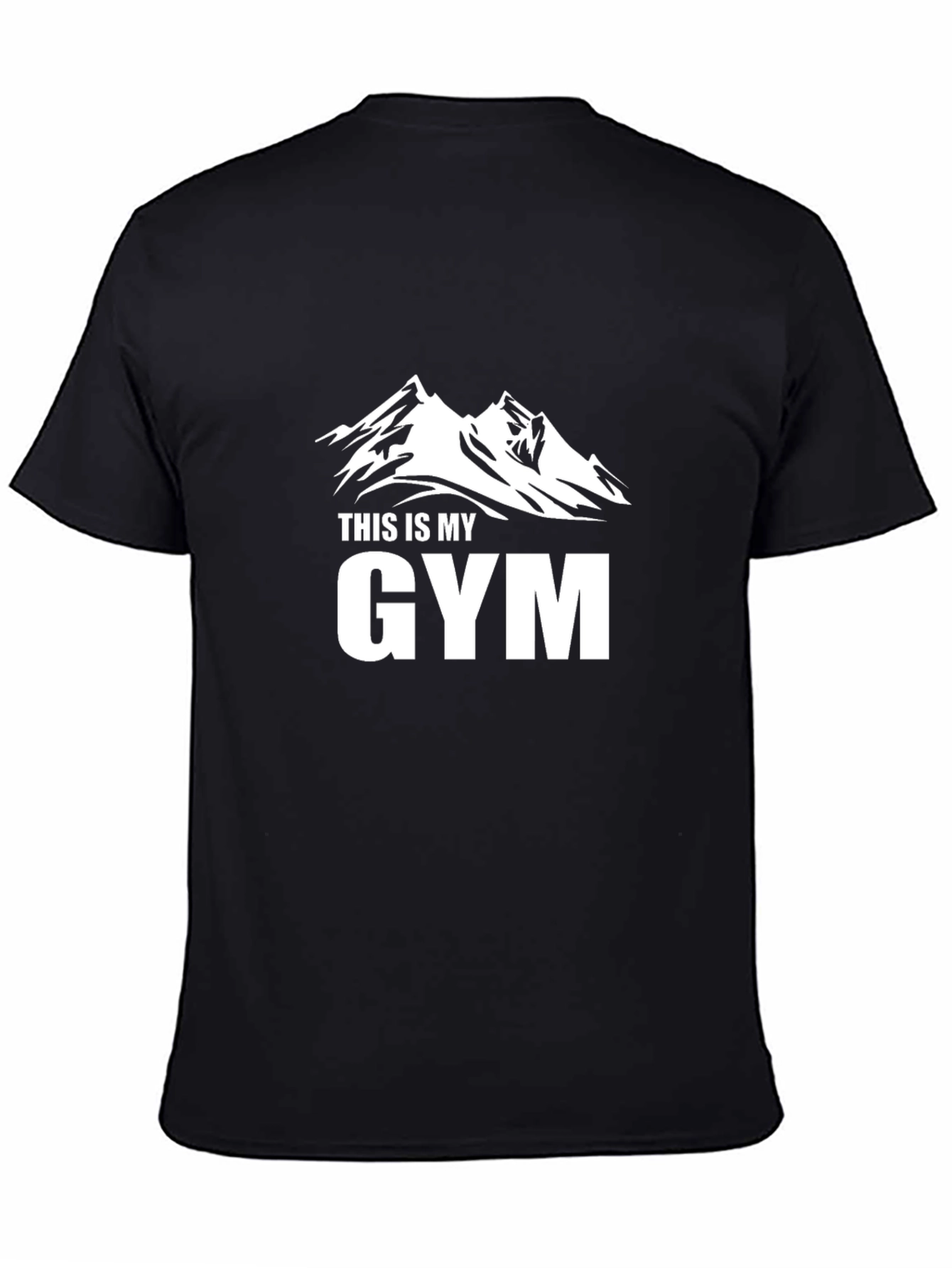 This Is My Gym Mountain Black Graphic Tee