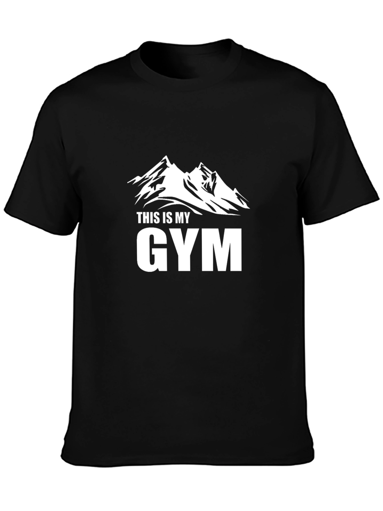 This Is My Gym Mountain Black Graphic Tee