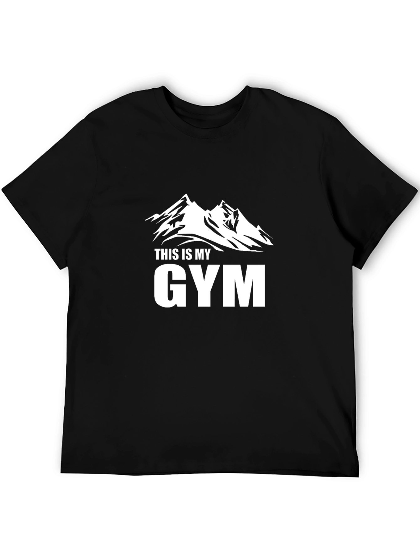 This Is My Gym Mountain Black Graphic Tee
