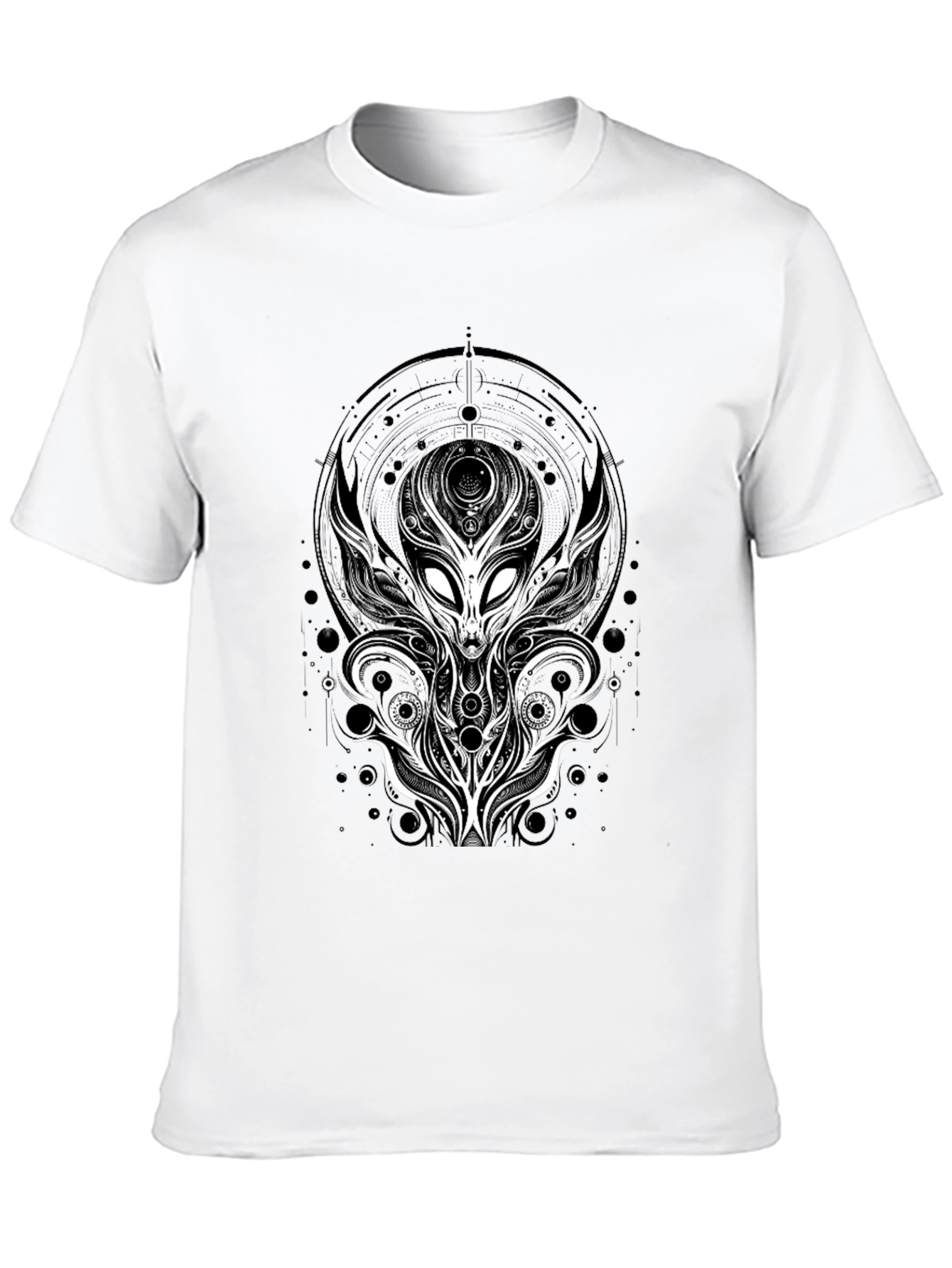 Alien Graphic Tee - Unique Design Black T-Shirt