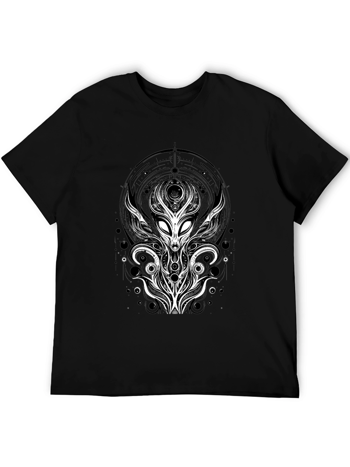 Alien Graphic Tee - Unique Design Black T-Shirt