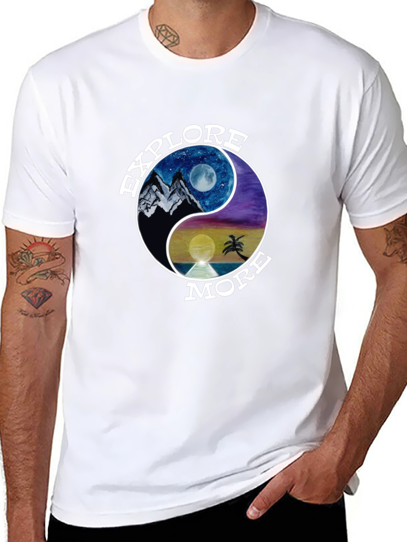 Explore More Yin Yang Graphic T-Shirt