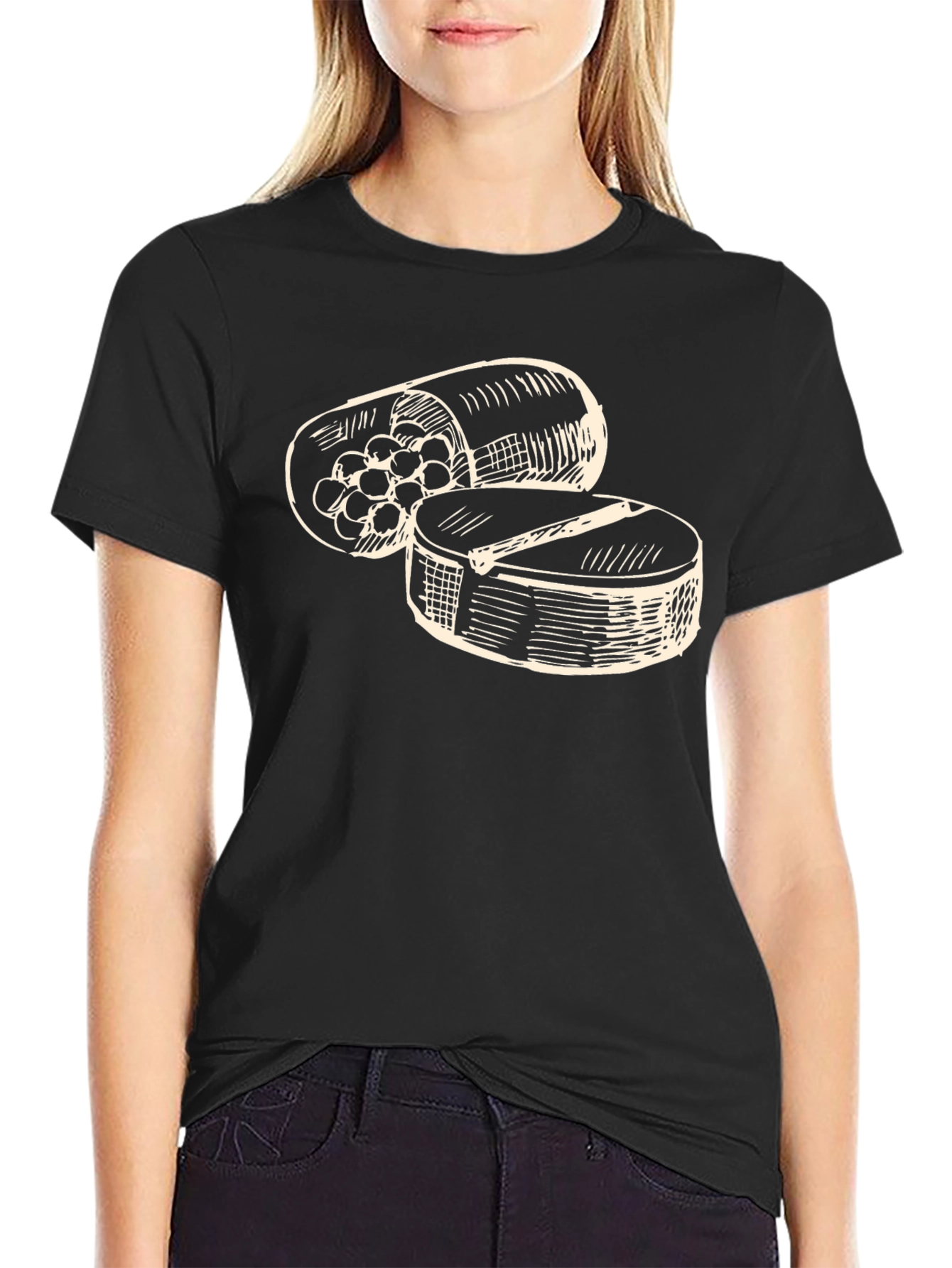 Pills Graphic Black T-Shirt | Stylish Casual Wear