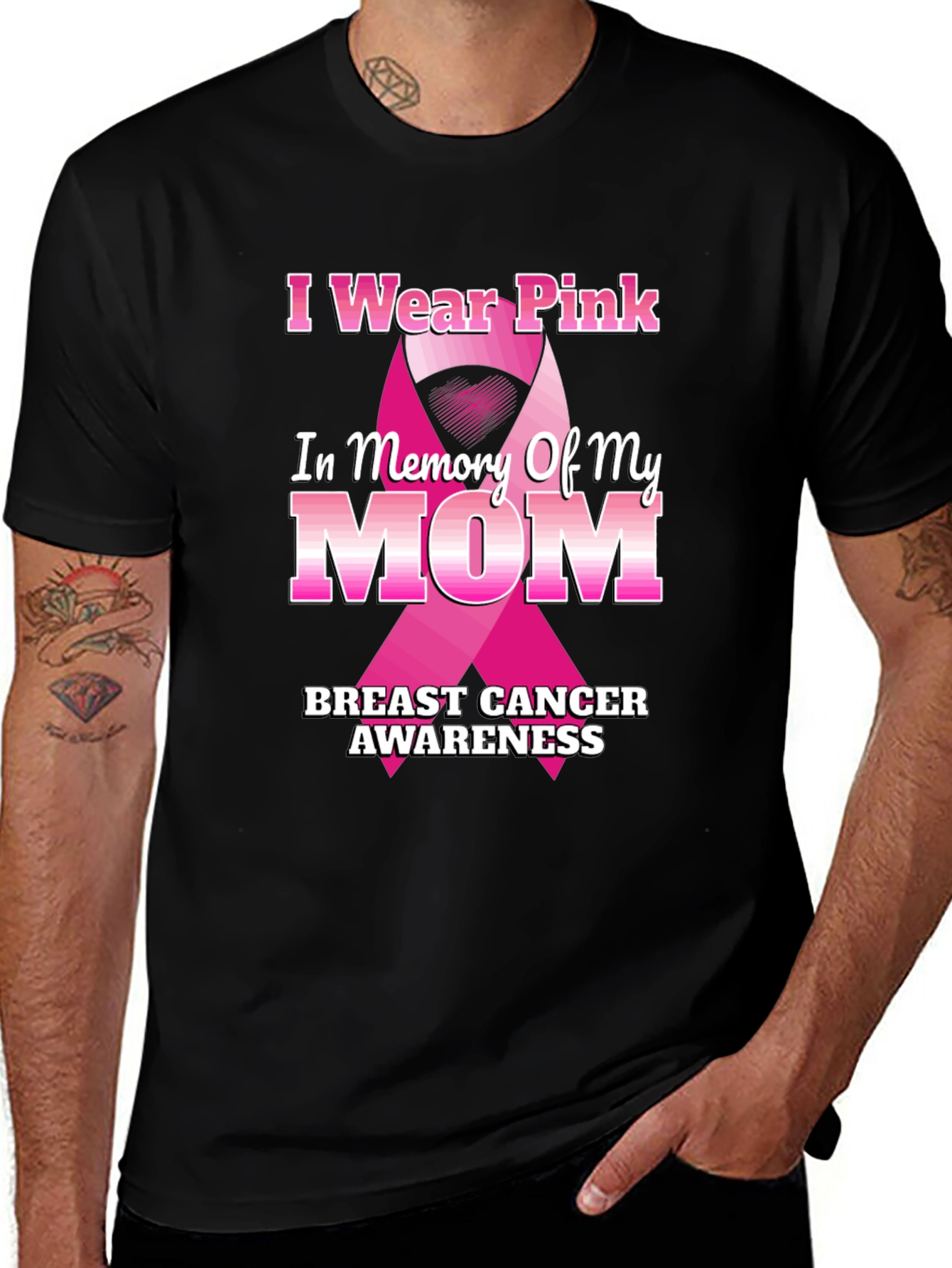 Pink Ribbon Breast Cancer Awareness T-Shirt