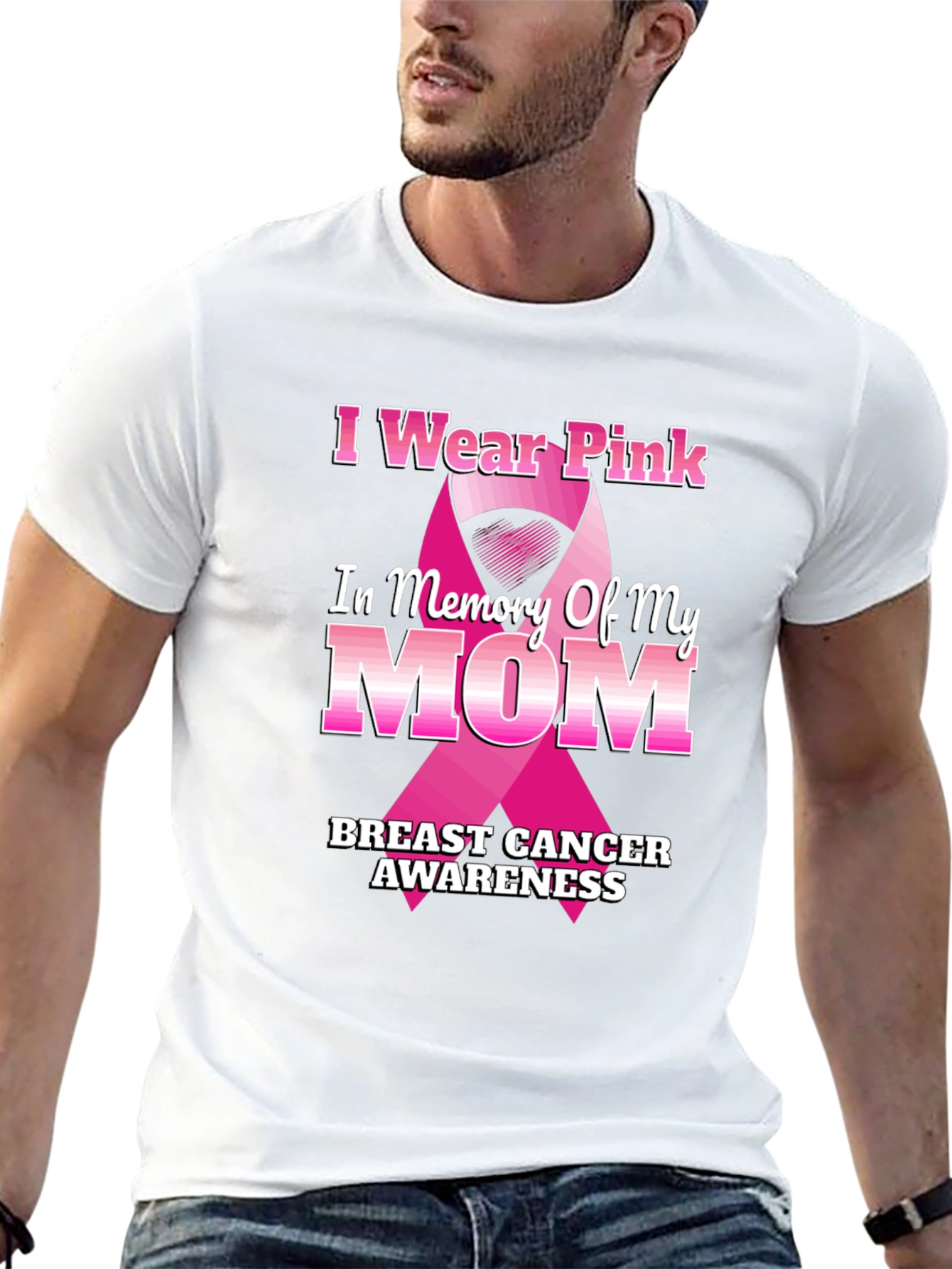 Pink Ribbon Breast Cancer Awareness T-Shirt