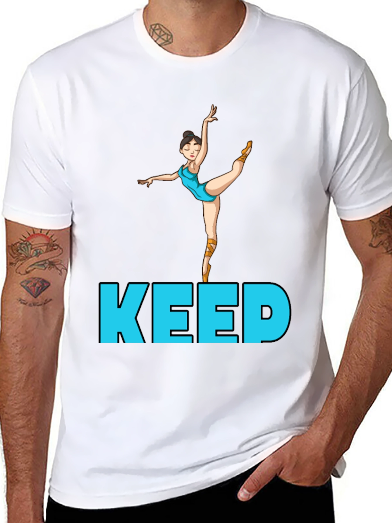 Ballet Dancer Keep Going Black Tee