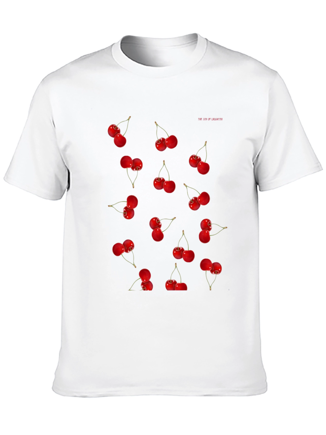 Cherry Print Black T-Shirt