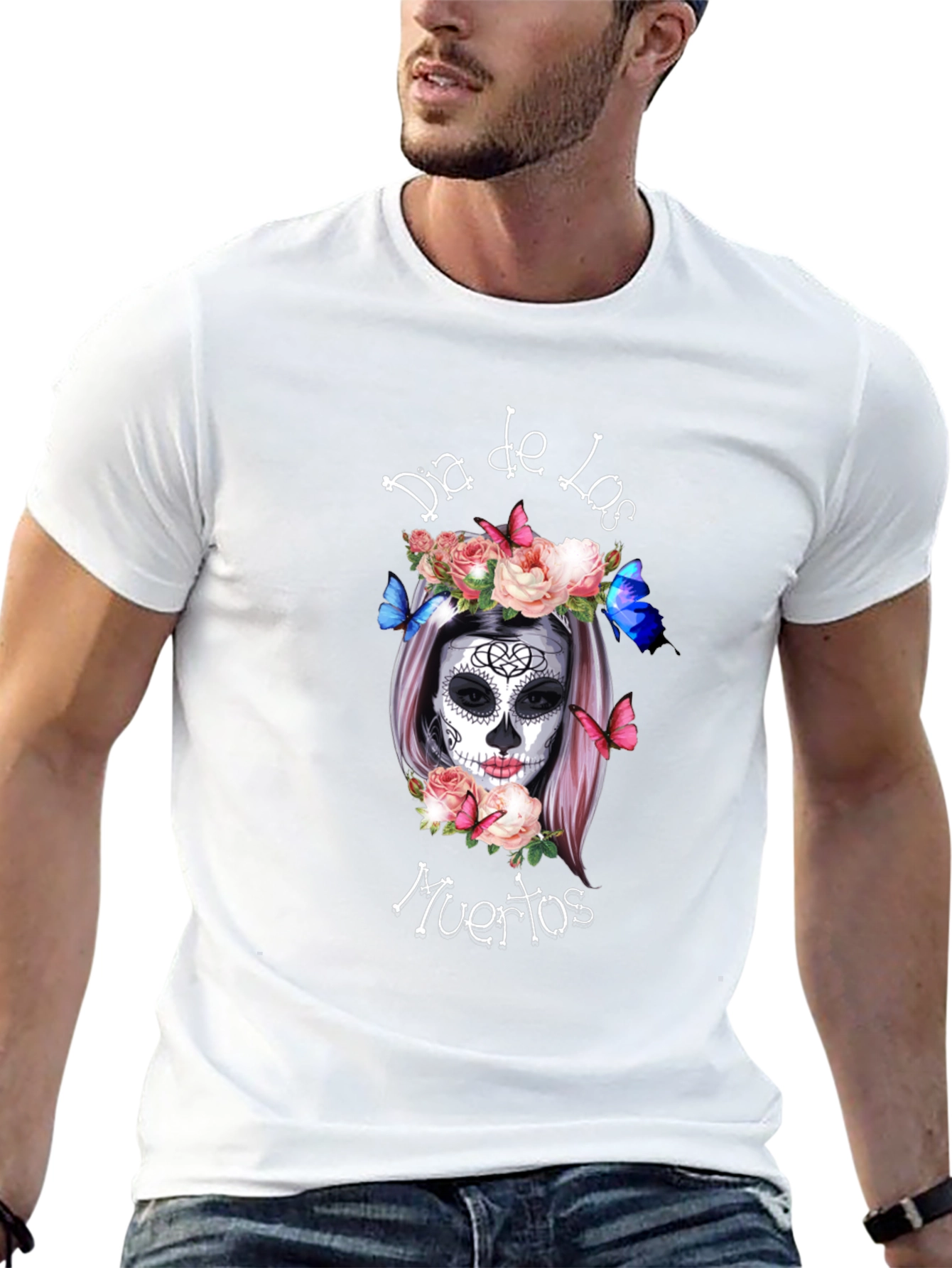 Dia de los Muertos T-Shirt Sugar Skull Black