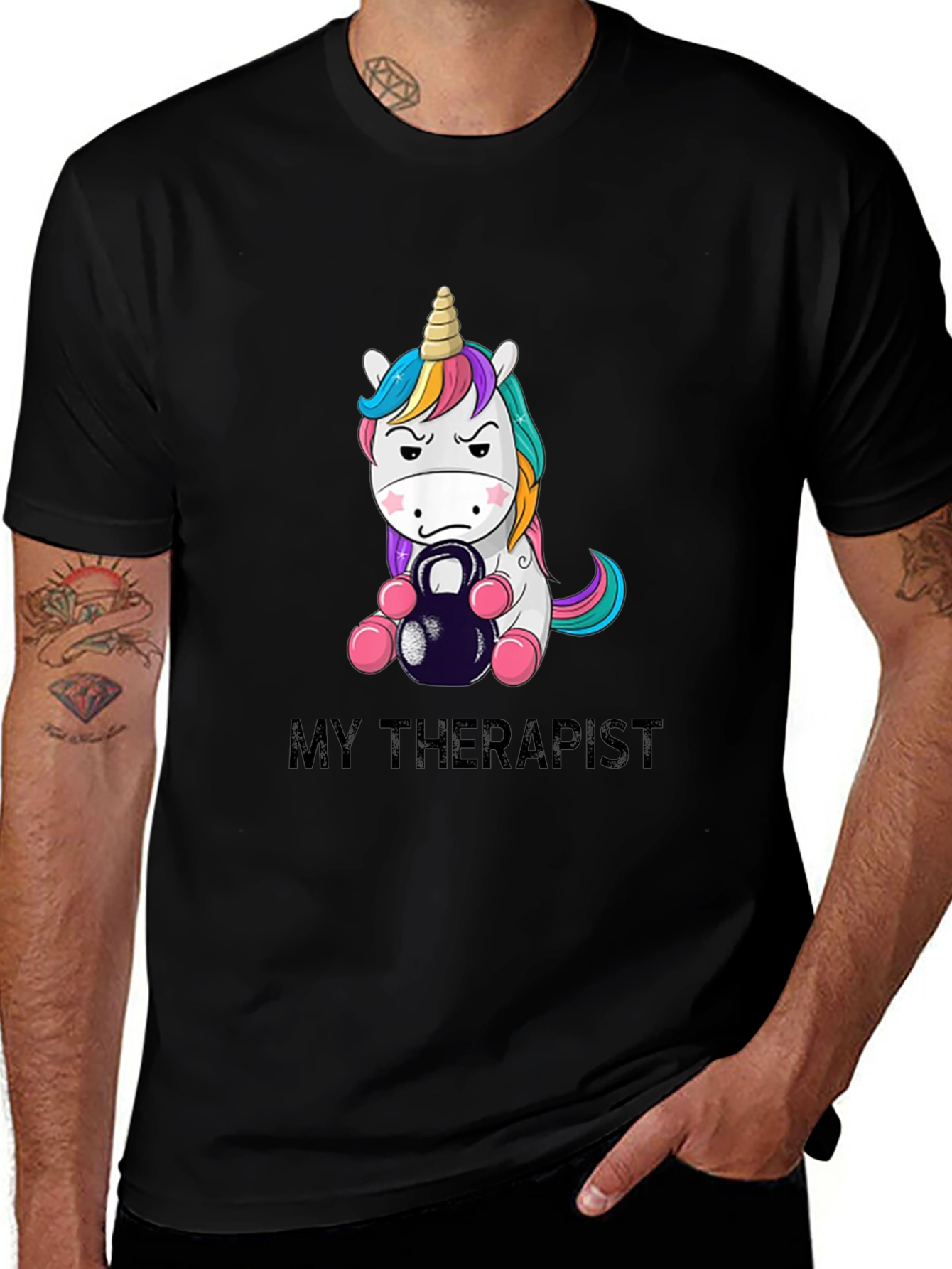 My Therapist Unicorn Kettlebell T-Shirt