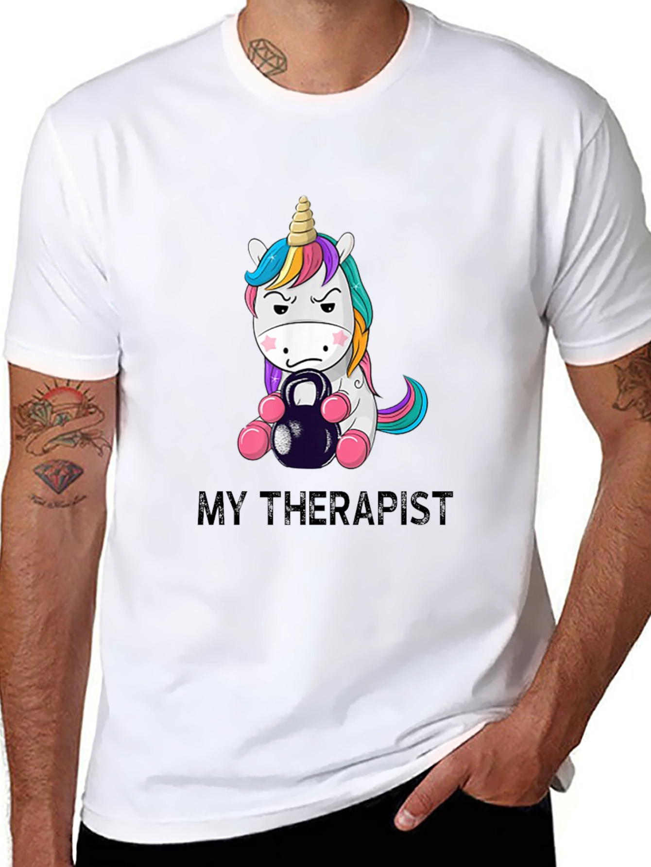 My Therapist Unicorn Kettlebell T-Shirt