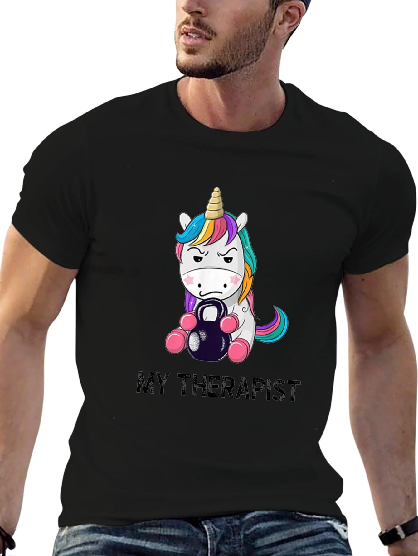 My Therapist Unicorn Kettlebell T-Shirt