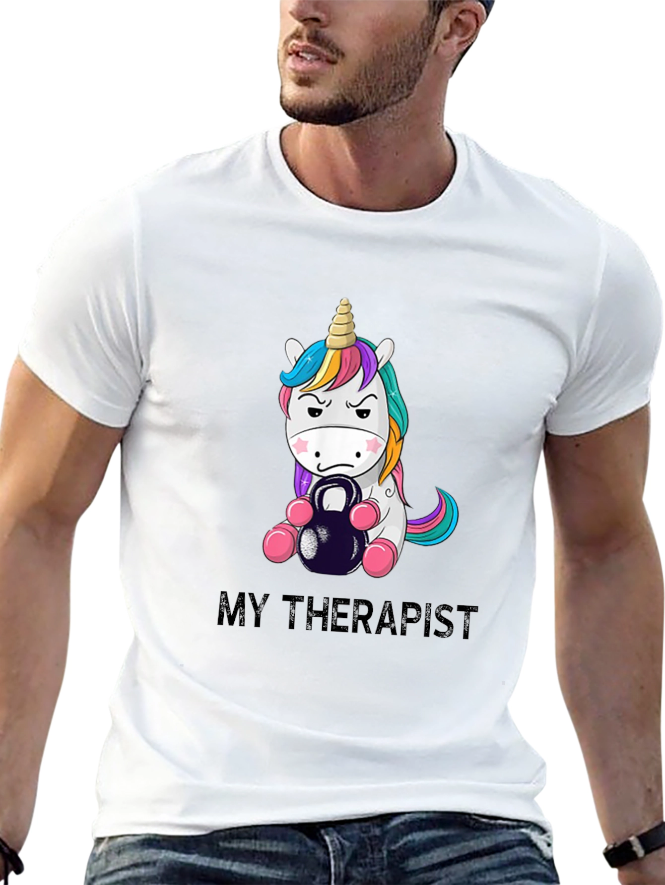 My Therapist Unicorn Kettlebell T-Shirt