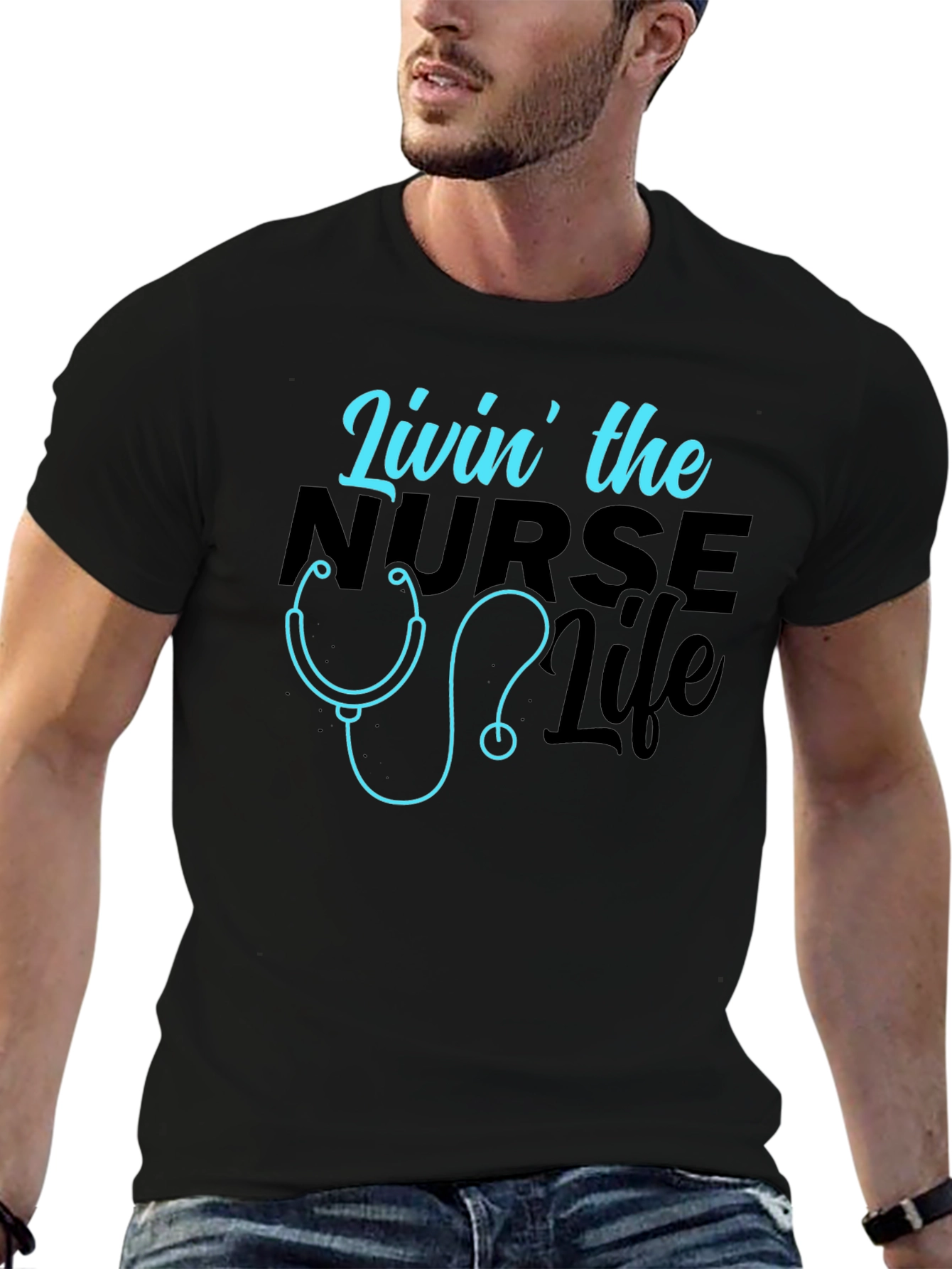 Livin the Nurse Life Graphic T-Shirt