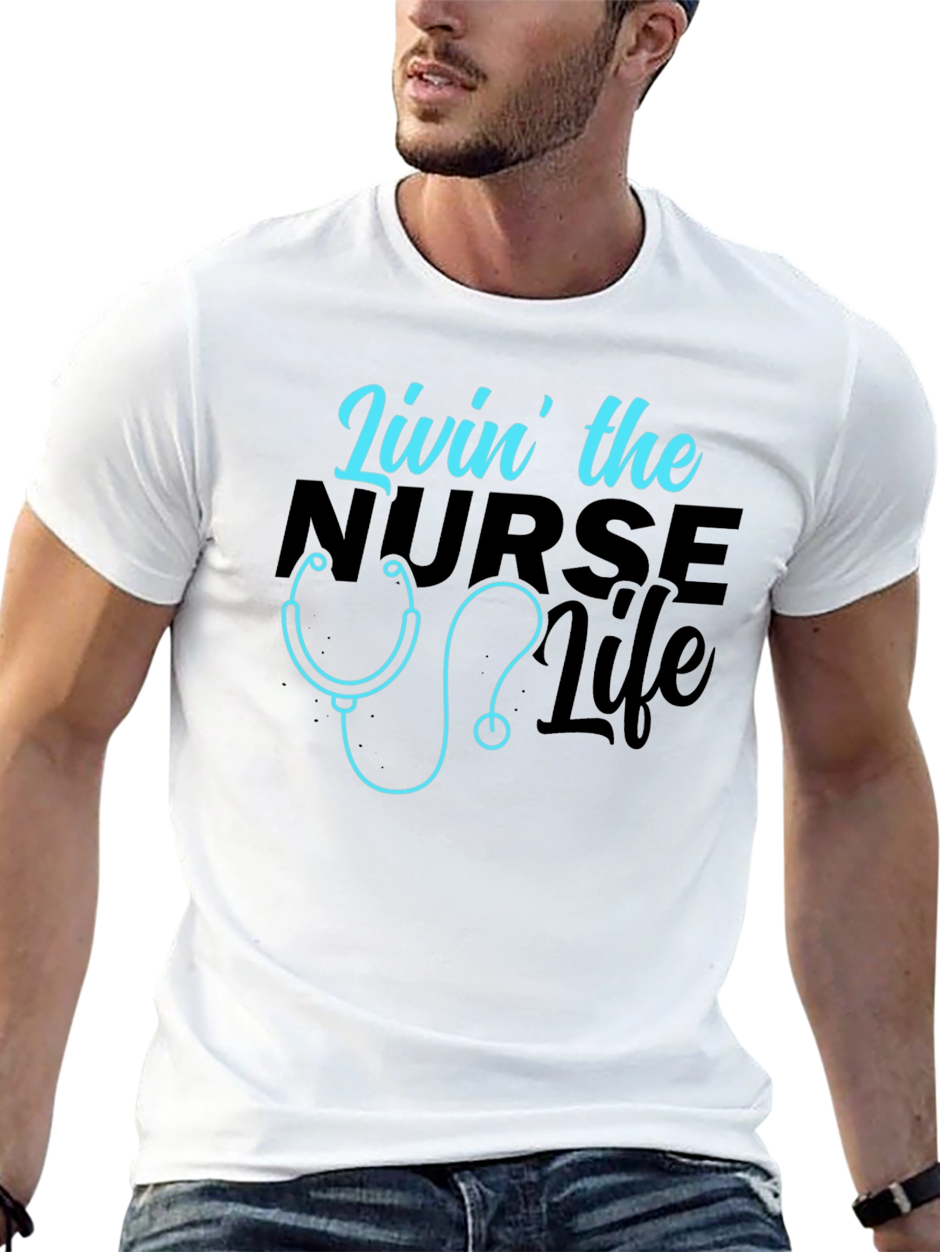 Livin the Nurse Life Graphic T-Shirt