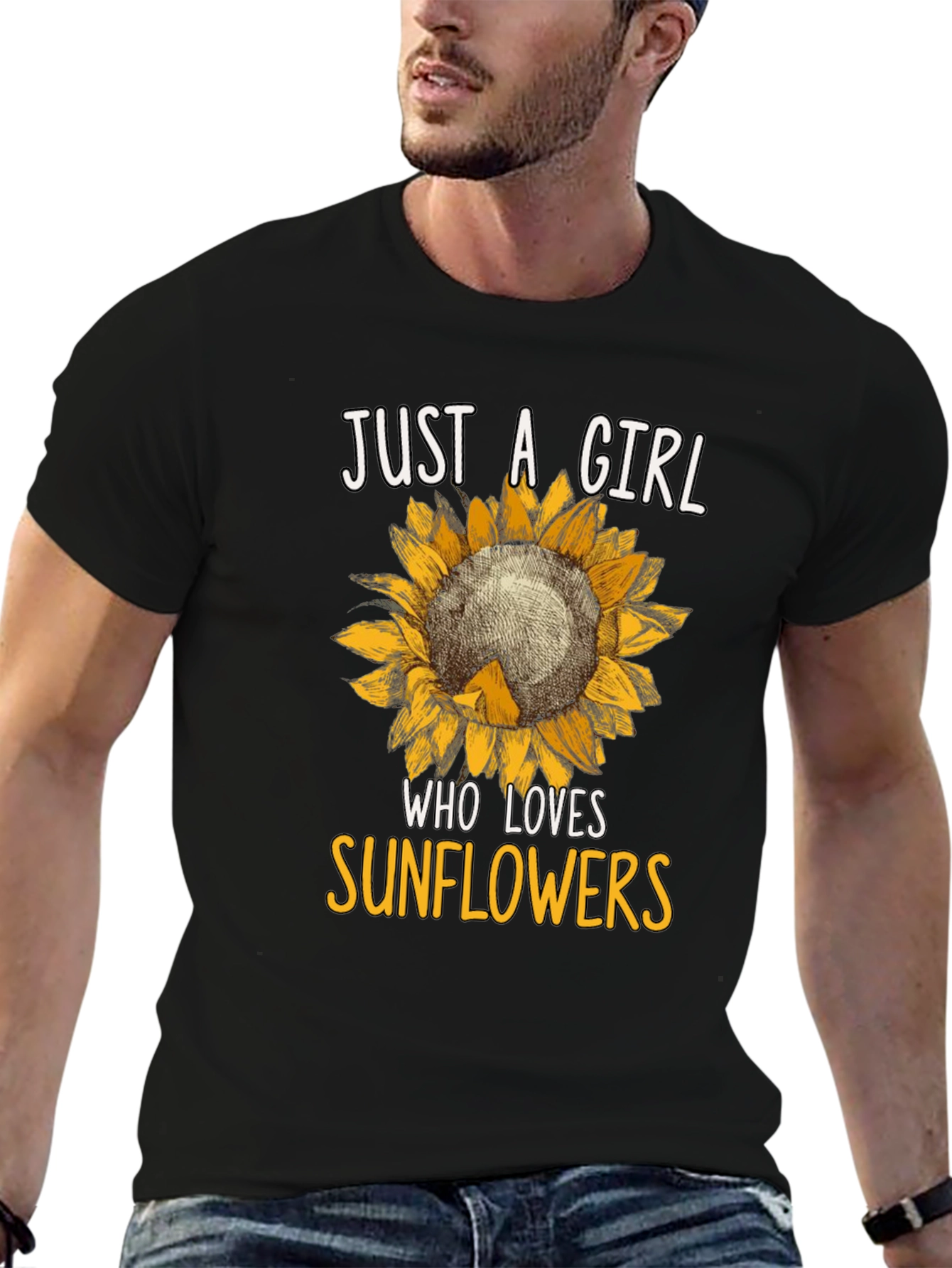 Just A Girl Who Loves Sunflowers T-Shirt