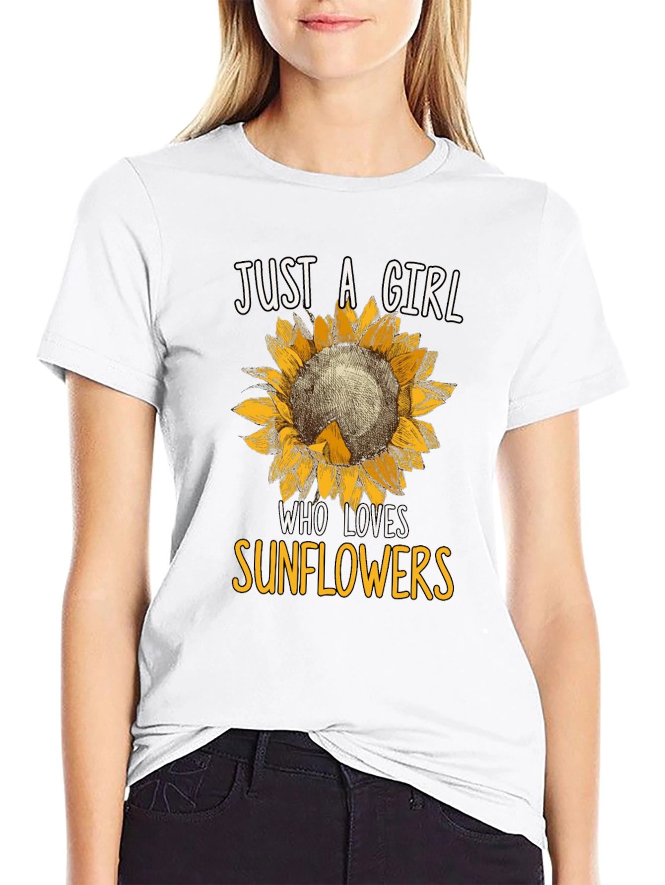 Just A Girl Who Loves Sunflowers T-Shirt